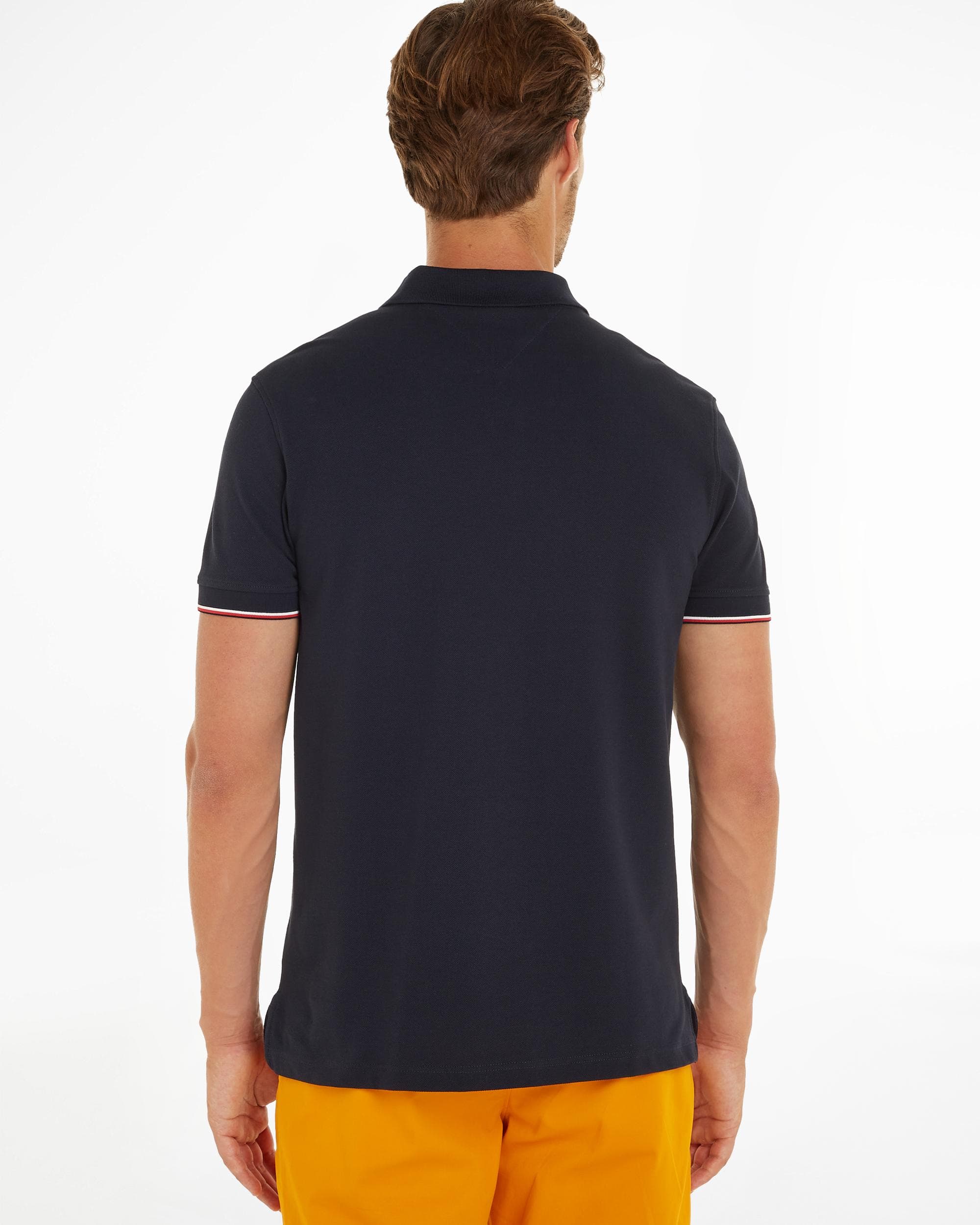 Tommy Hilfiger Tipped Tommy Logo Mens Polo - Image 3