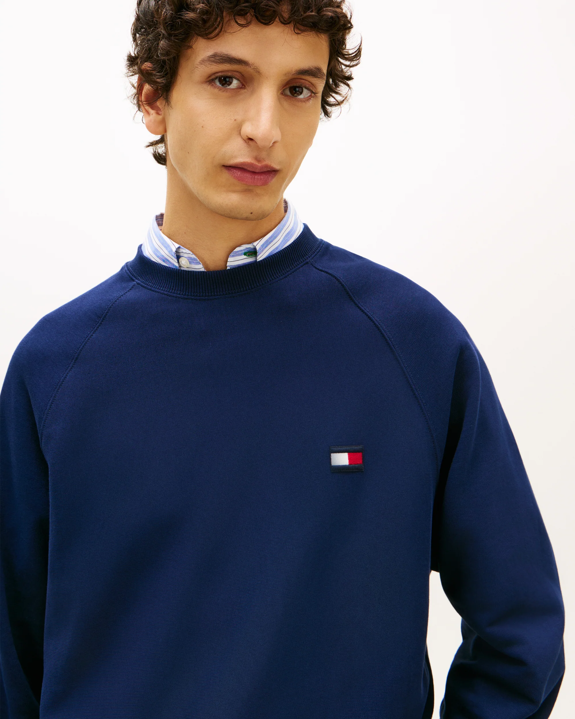 Tommy Hilfiger Tommy Flag Elevated Mens Sweatshirt - Carbon Navy - Image 2
