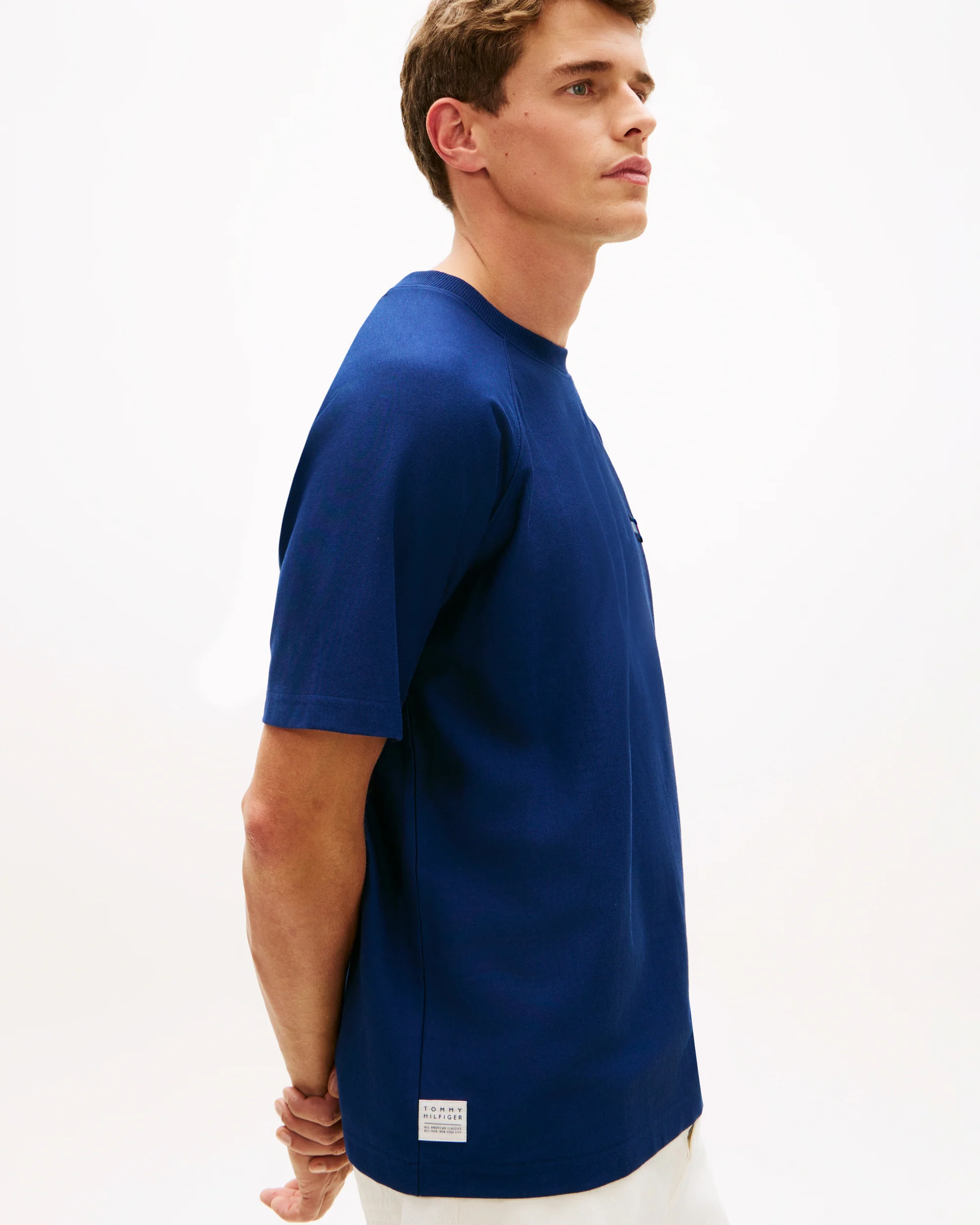Tommy Hilfiger Tommy Flag Elevated Mens T-Shirt - Carbon Navy - Image 2