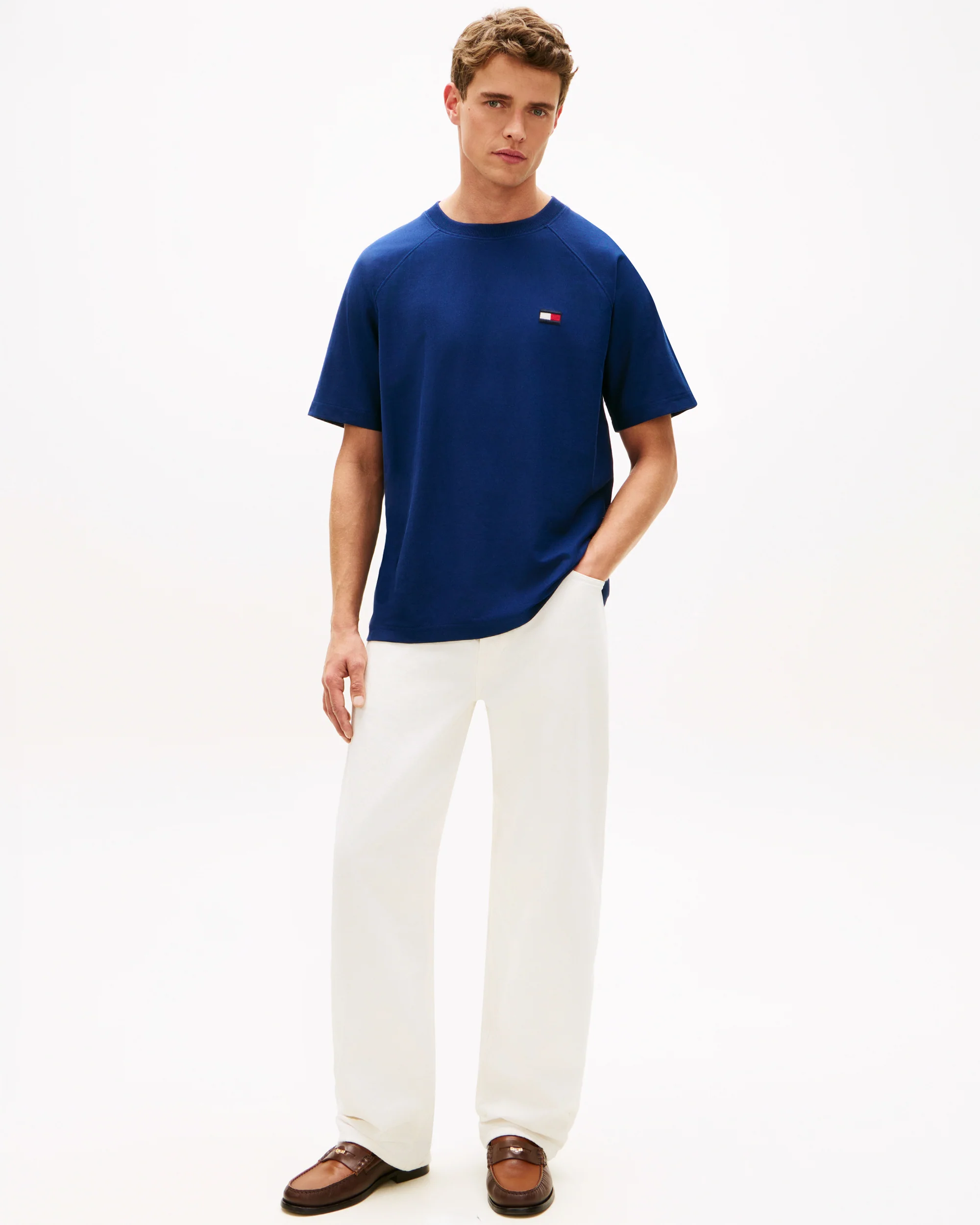 Tommy Hilfiger Tommy Flag Elevated Mens T-Shirt - Carbon Navy - Image 3