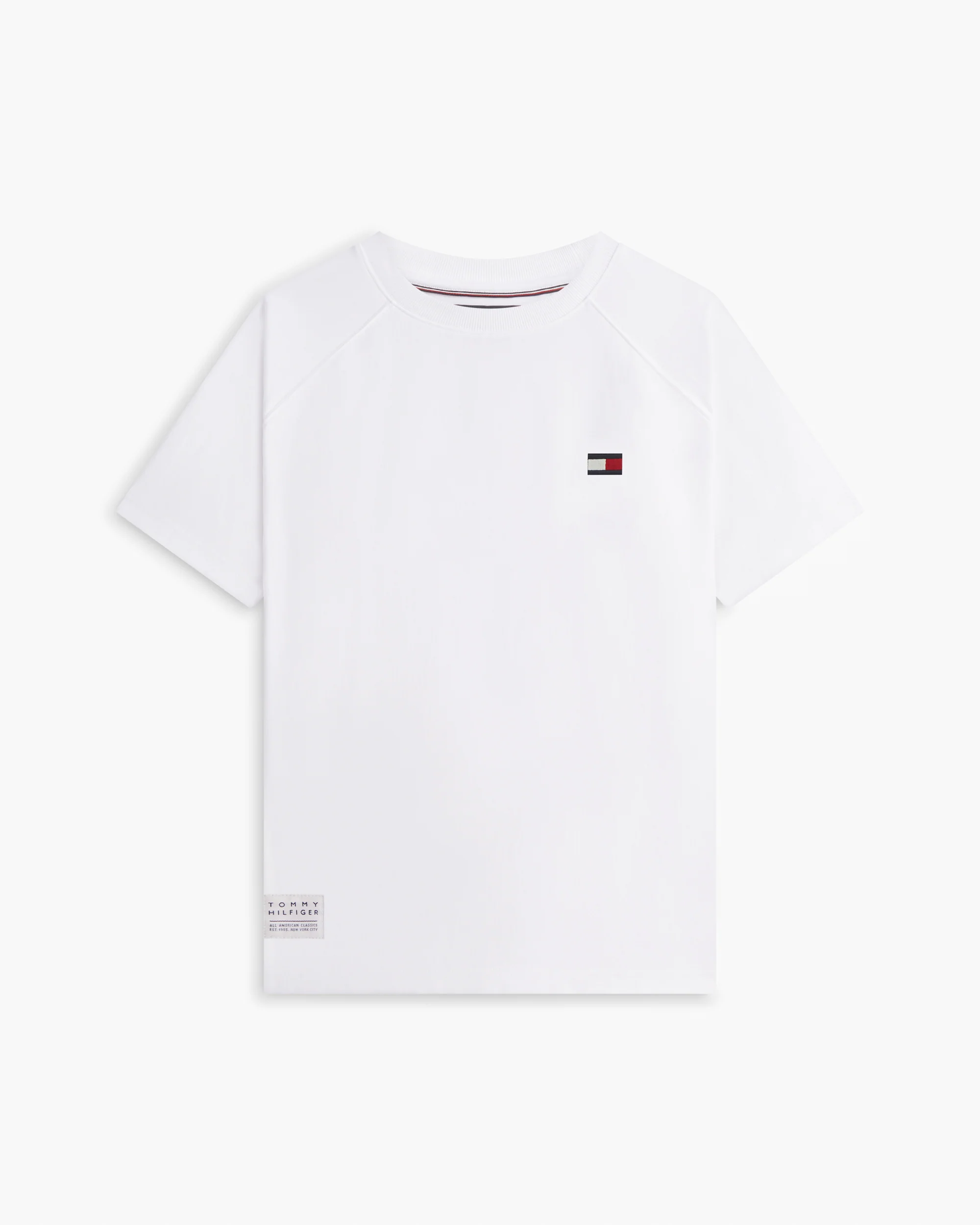 Tommy Hilfiger Tommy Flag Elevated Mens T-Shirt - White - Image 5