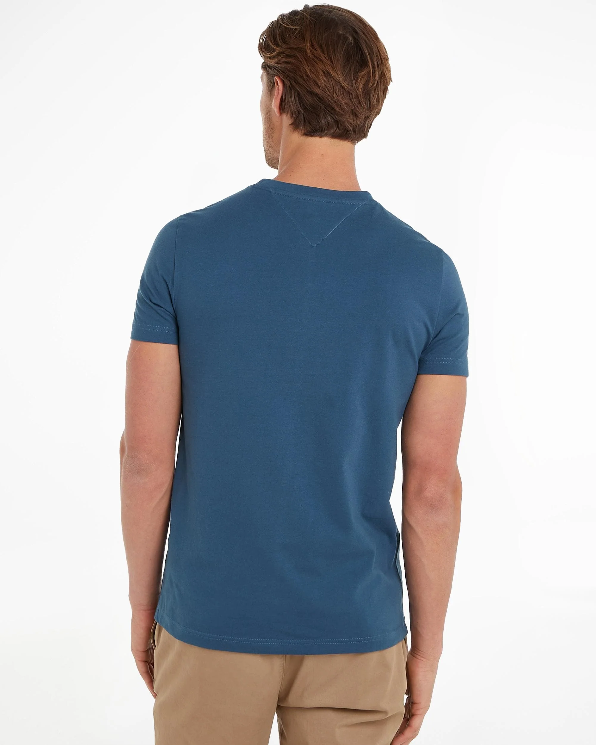 Tommy Hilfiger Tommy Logo Basic Mens T-Shirt - Aegean Sea - Image 3