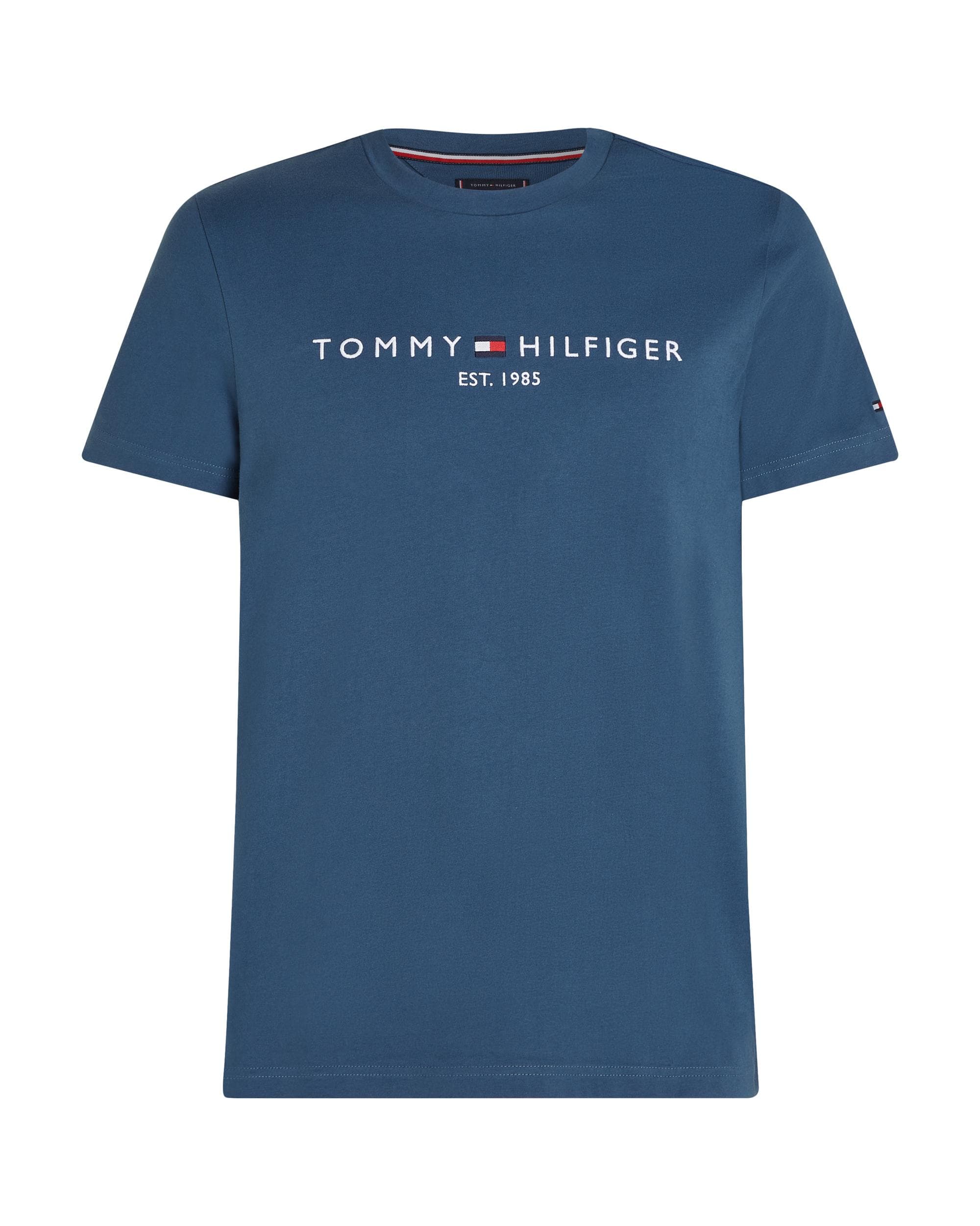 Tommy Hilfiger Tommy Logo Basic Mens T-Shirt - Aegean Sea - Image 5