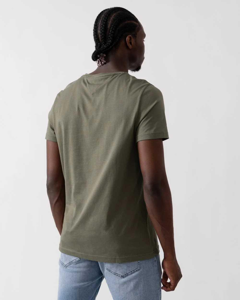 Tommy Hilfiger Tommy Logo Basic Mens T-Shirt - Battle Green - Image 4