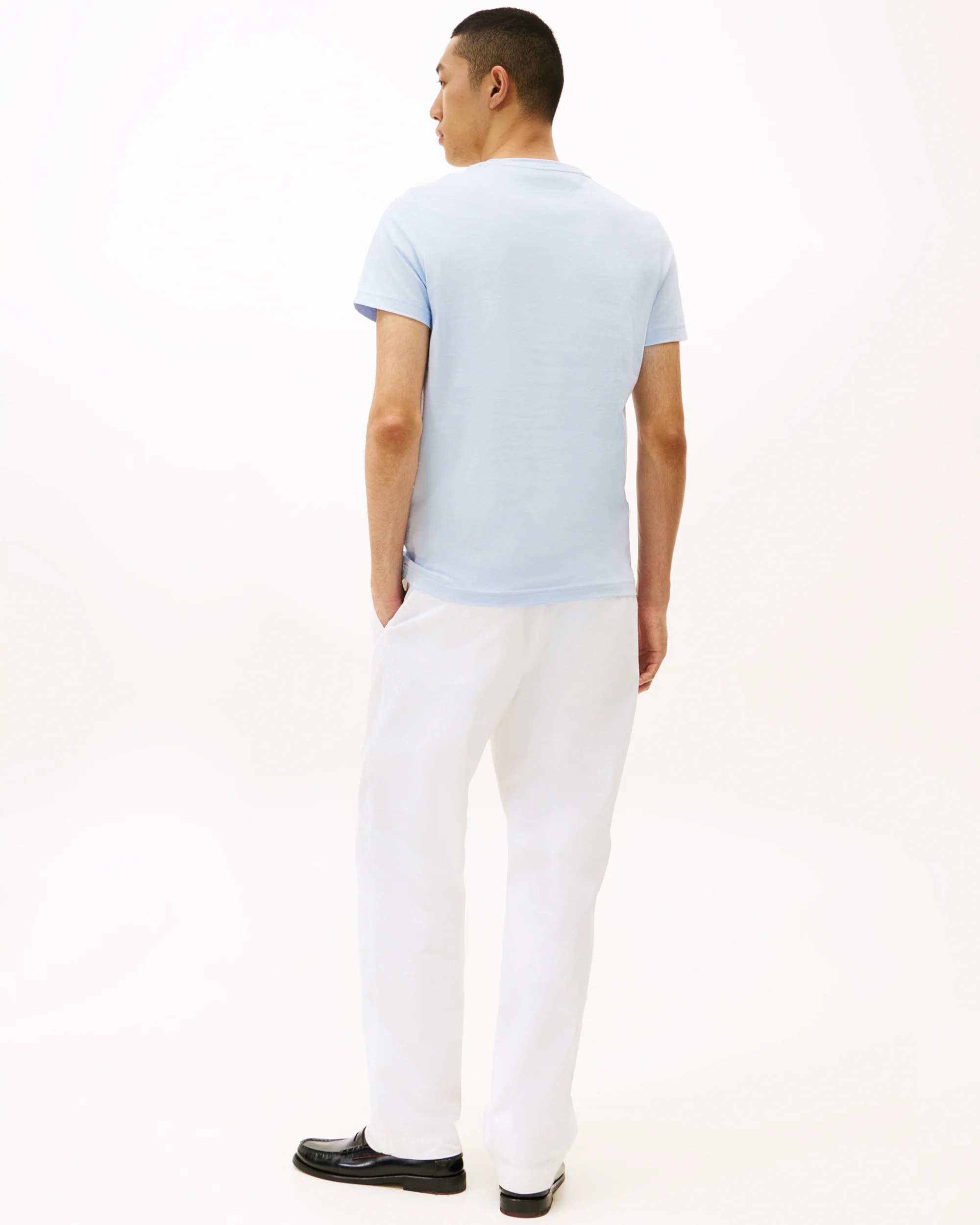 Tommy Hilfiger Tommy Logo Basic Mens T-Shirt - Breezy Blue - Image 4