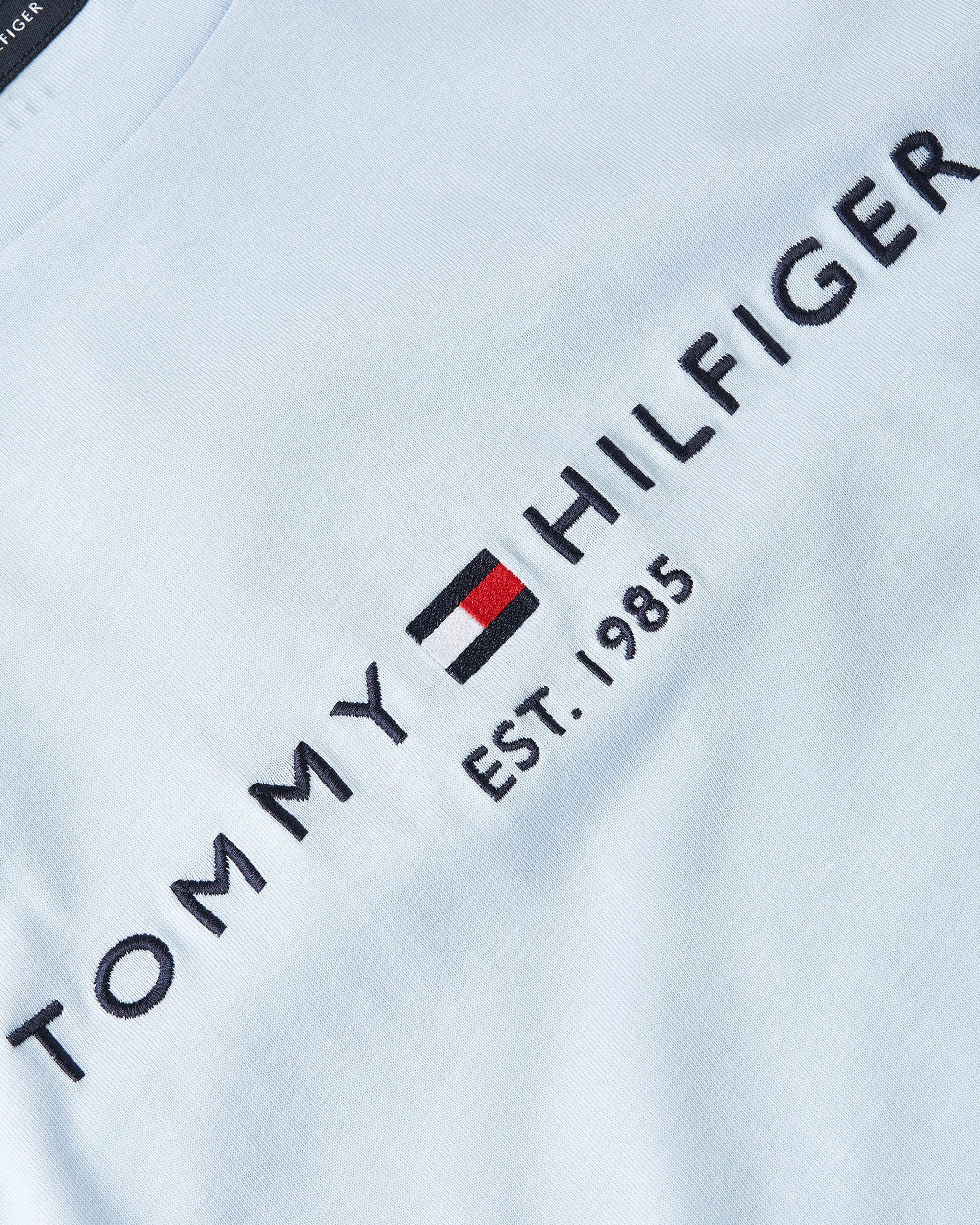 Tommy Hilfiger Tommy Logo Basic Mens T-Shirt - Breezy Blue - Image 5