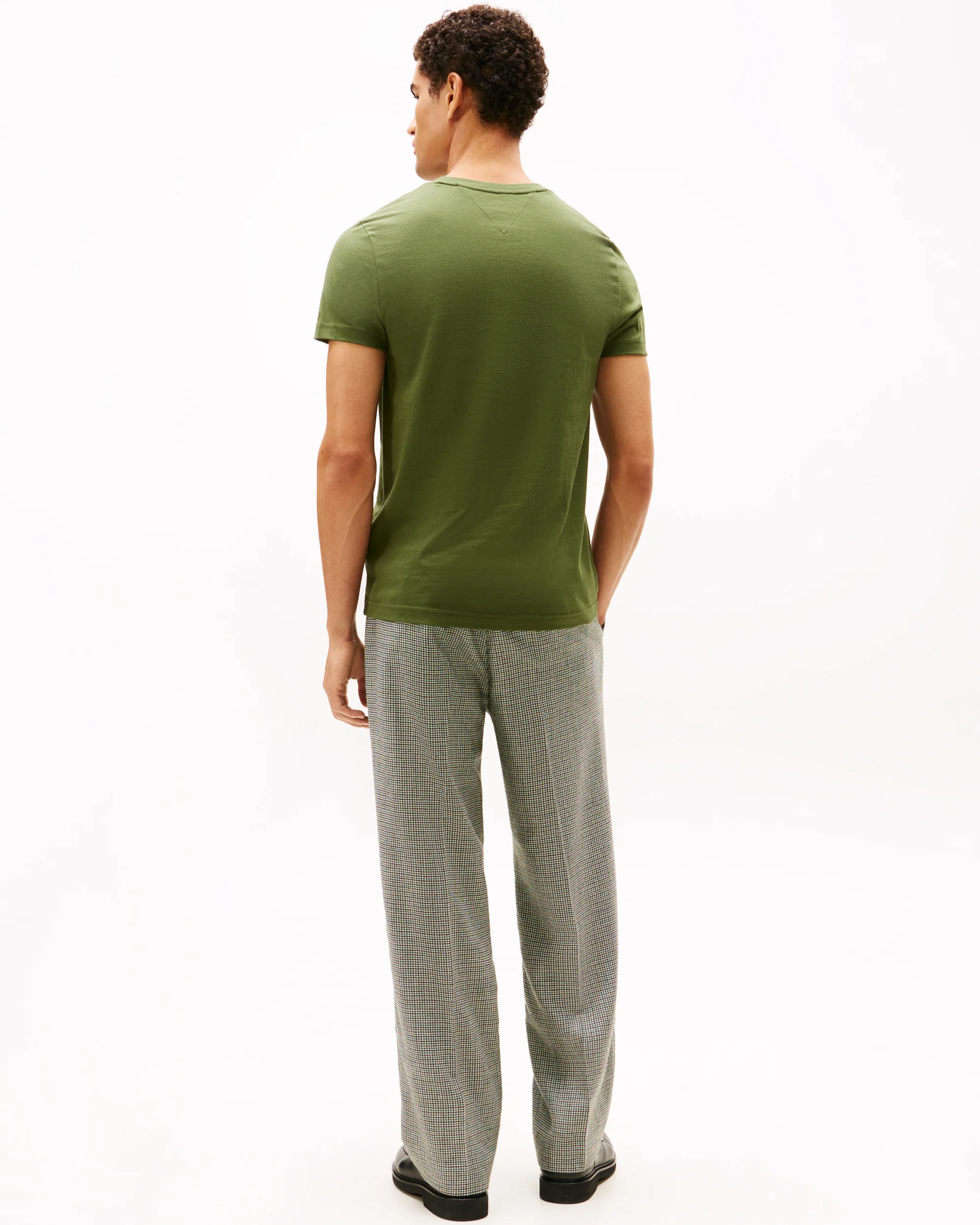 Tommy Hilfiger Tommy Logo Basic Mens T-Shirt - Mountain Pine - Image 4