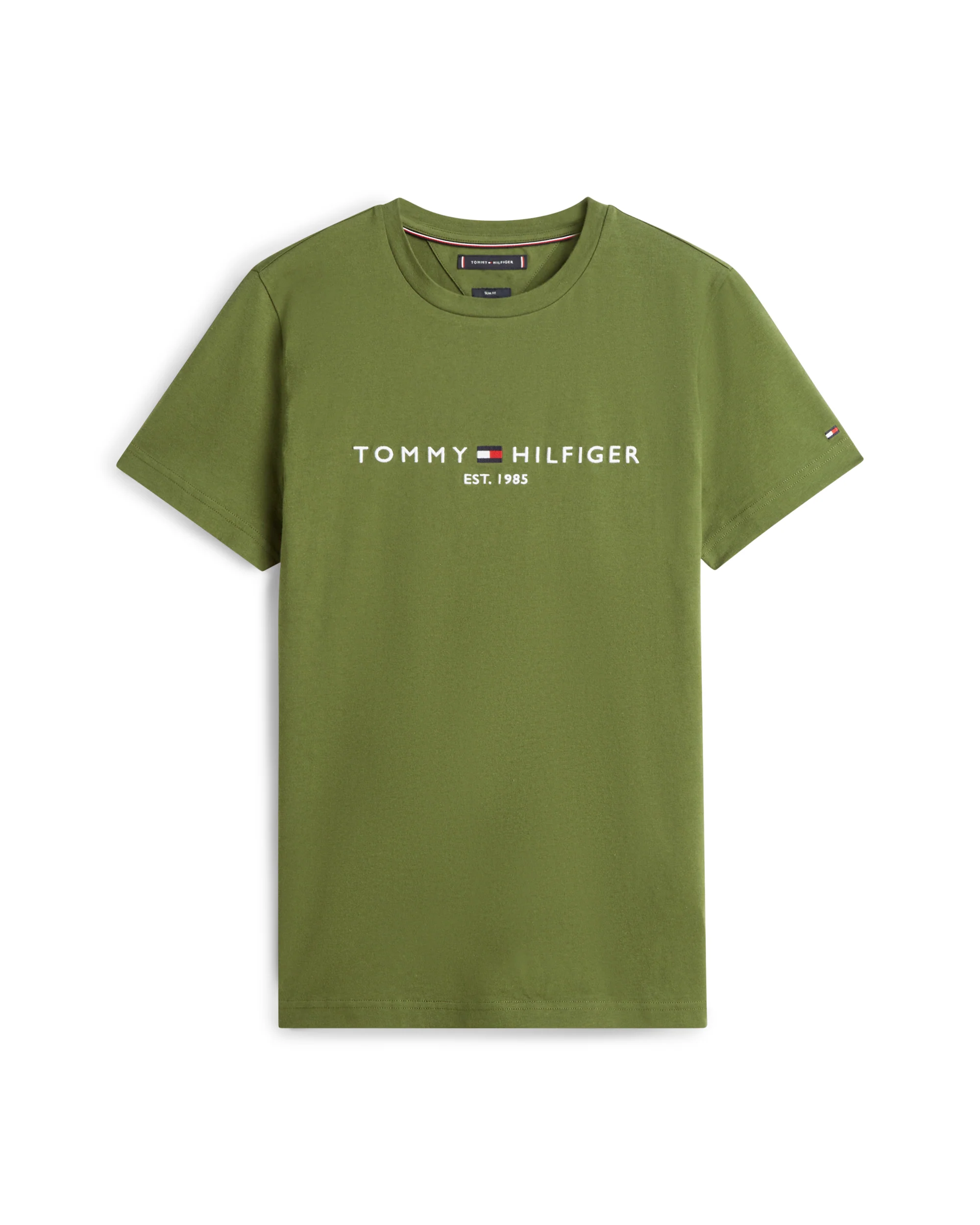 Tommy Hilfiger Tommy Logo Basic Mens T-Shirt - Mountain Pine - Image 5