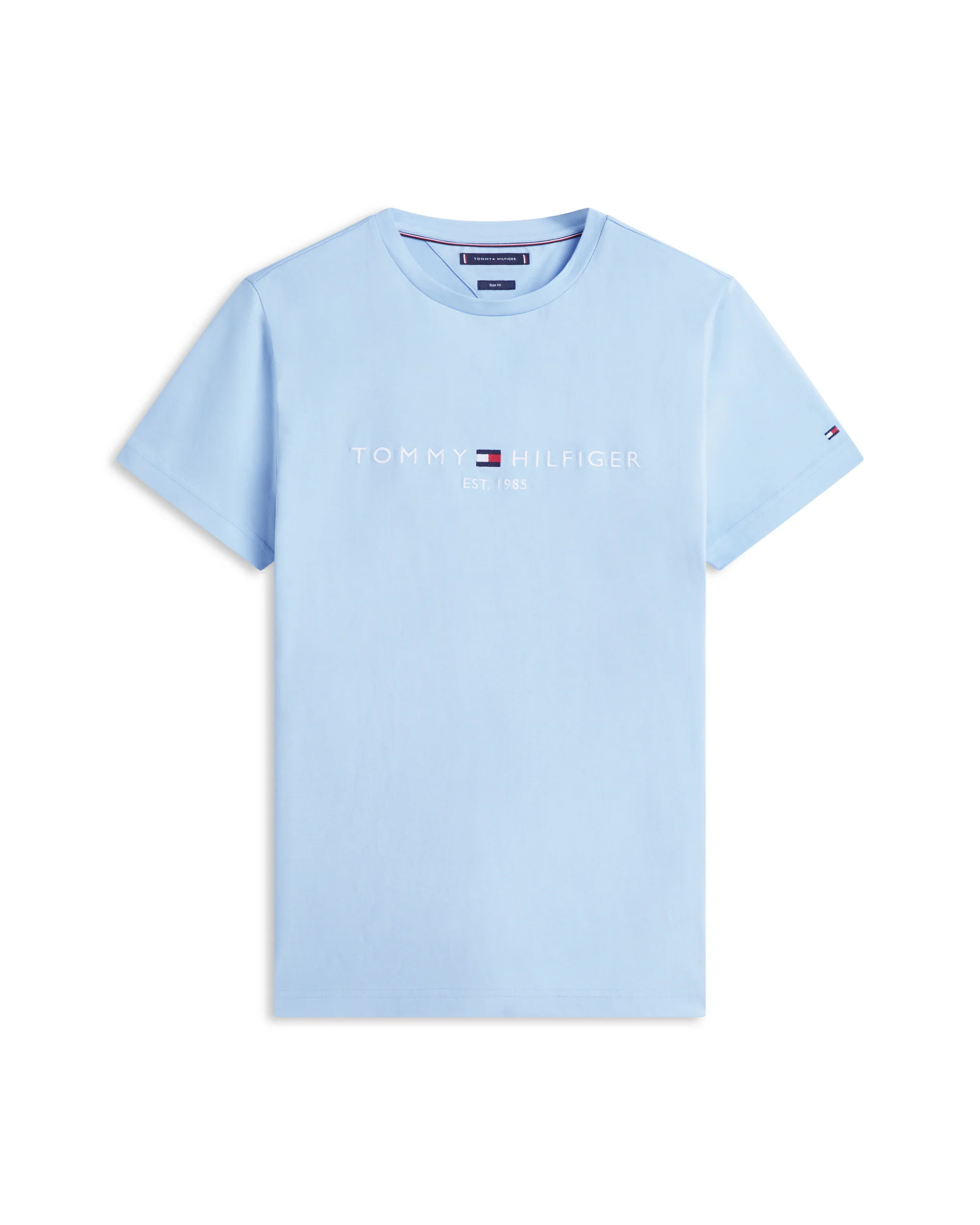 Tommy Hilfiger Tommy Logo Basic Mens T-Shirt - Well Water - Image 5