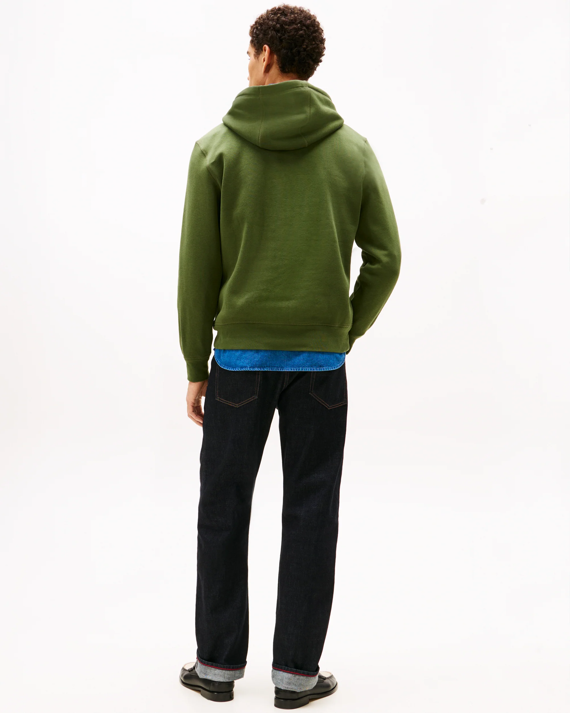 Tommy Hilfiger Tommy Logo Flex Fleece Hoodie - Mountain Pine - Image 4