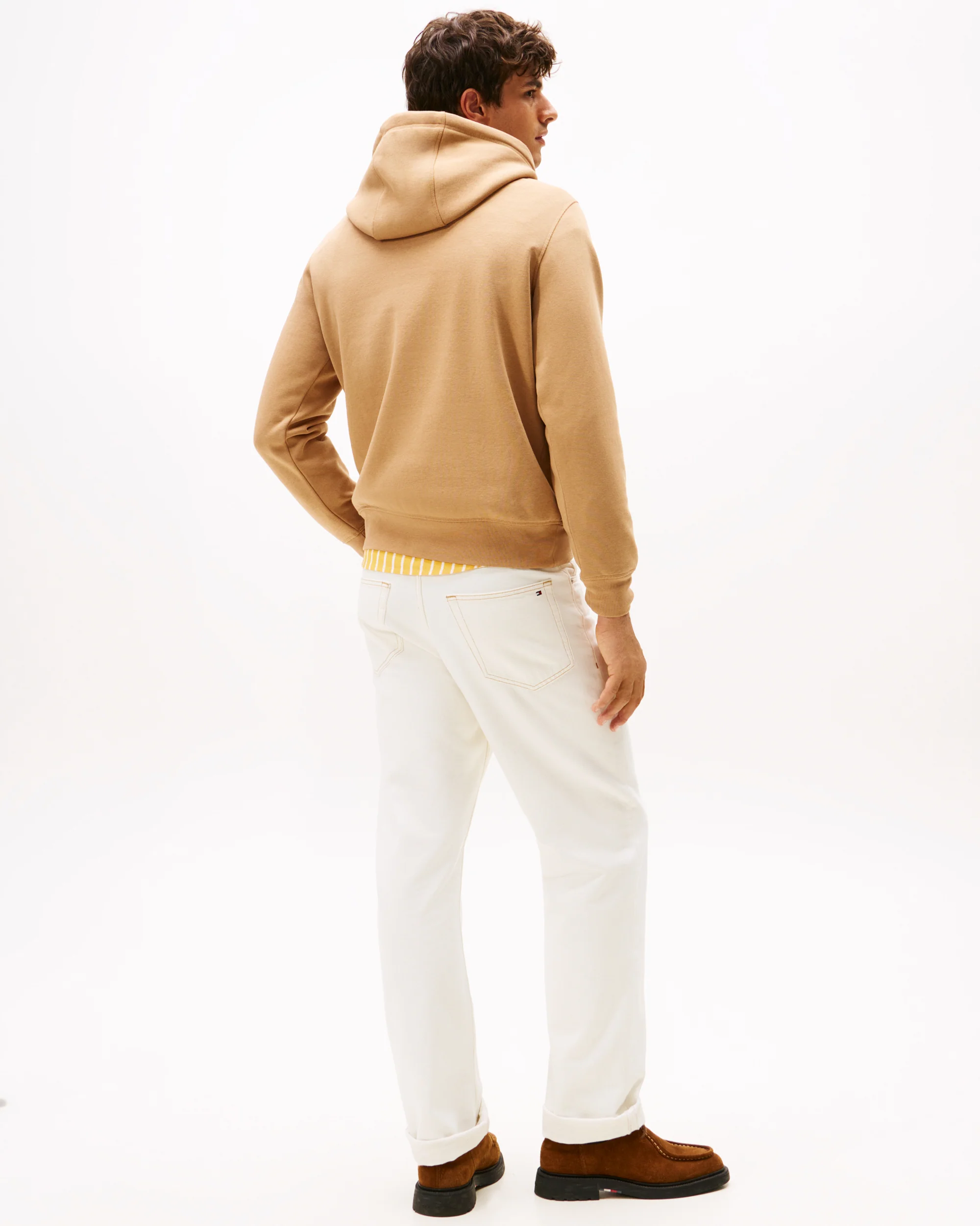 Tommy Hilfiger Tommy Logo Flex Fleece Hoodie - Timeless Camel - Image 4