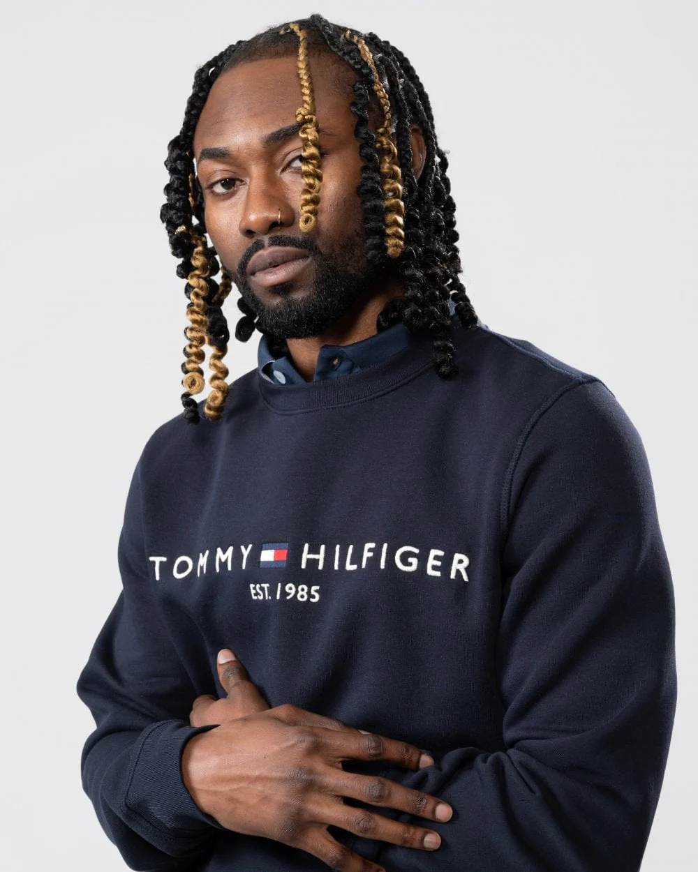 Tommy Hilfiger Tommy Logo Mens Sweatshirt - Desert Sky - Image 2
