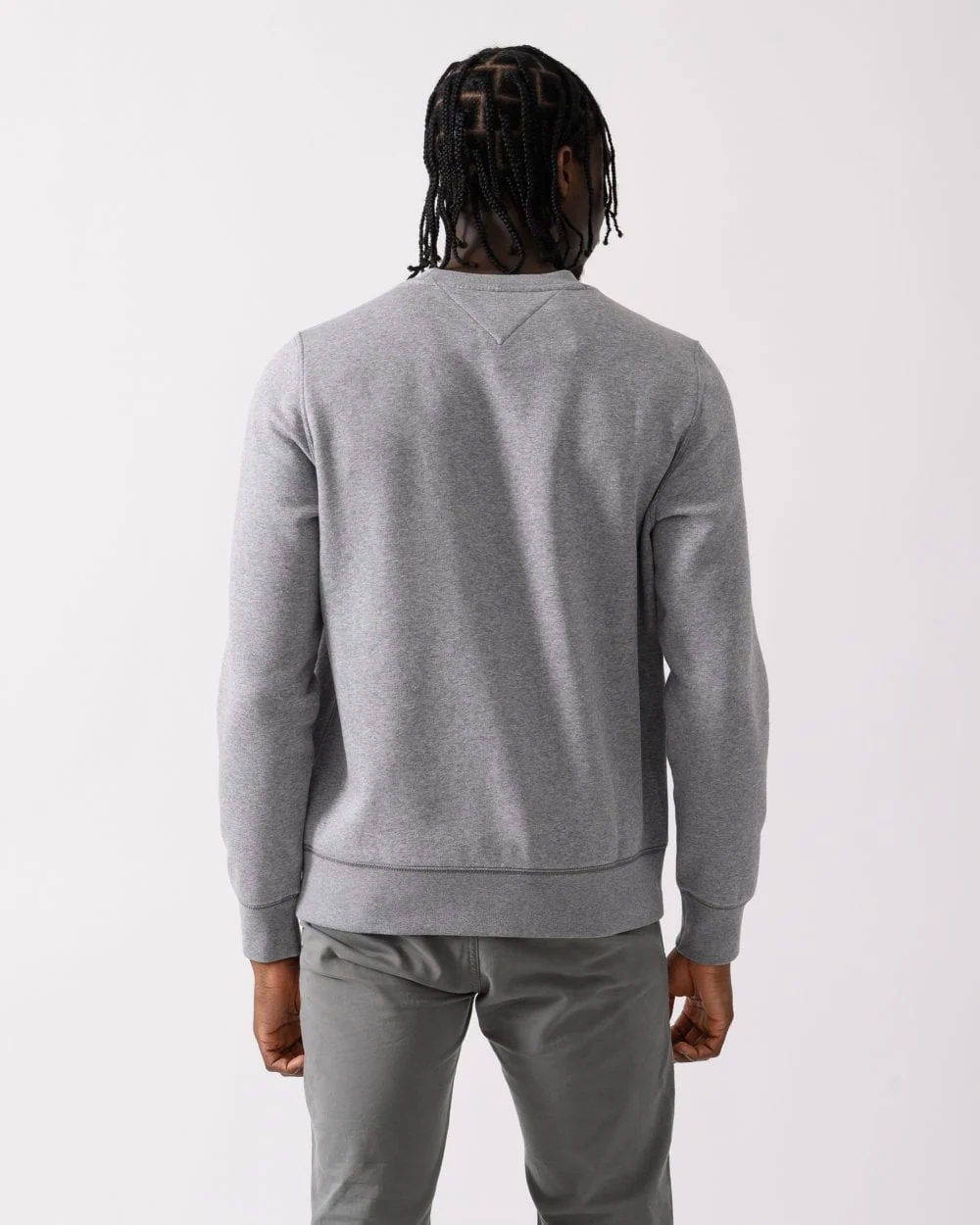 Tommy Hilfiger Tommy Logo Mens Sweatshirt - Medium Grey Heather - Image 4
