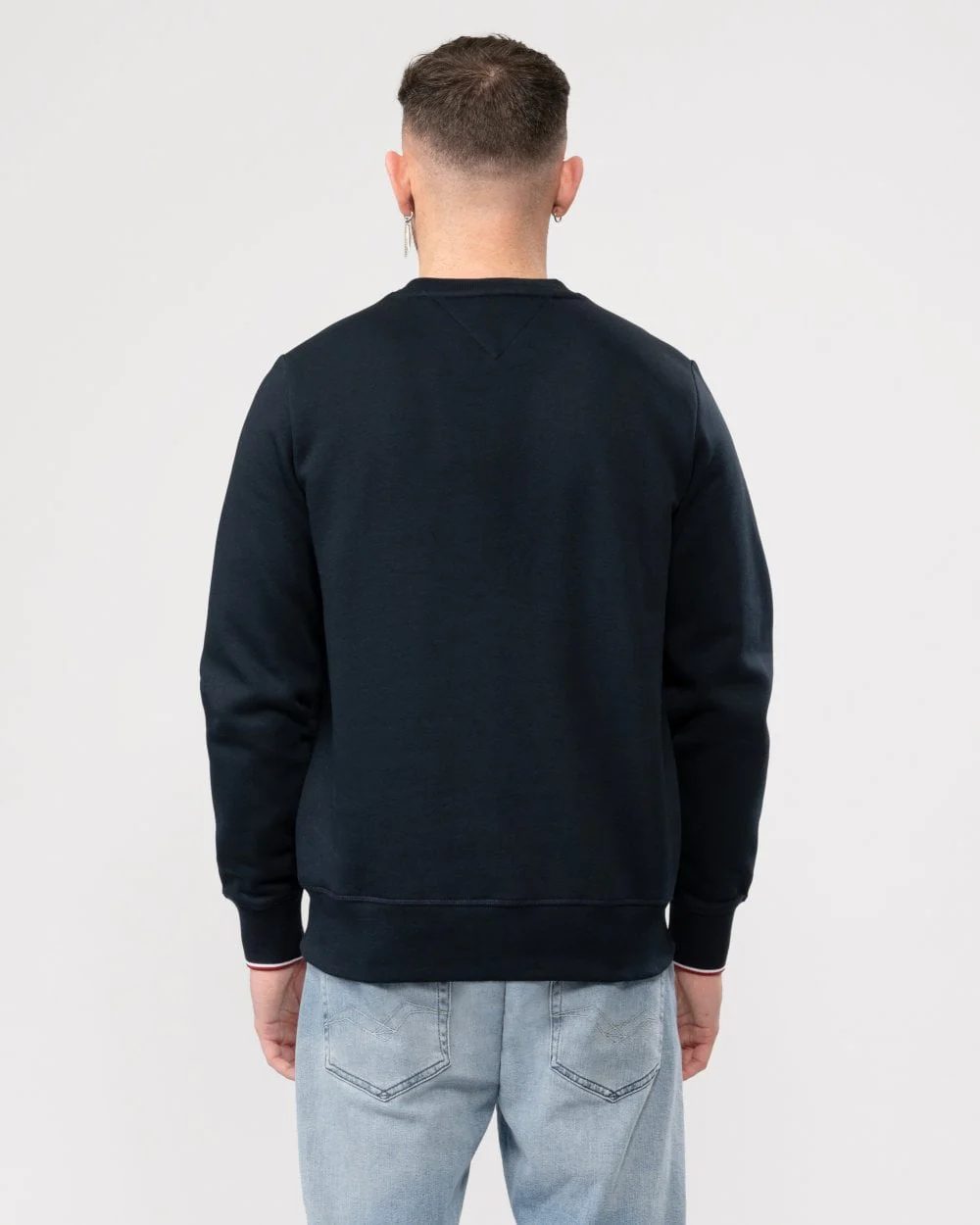 Tommy Hilfiger Tommy Logo Mens Tipped Sweatshirt - Image 4