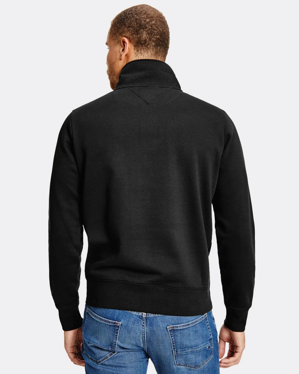 Tommy Hilfiger Tommy Logo Mockneck Mens Sweatshirt - Black - Image 3