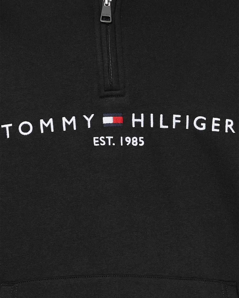 Tommy Hilfiger Tommy Logo Mockneck Mens Sweatshirt - Black - Image 4
