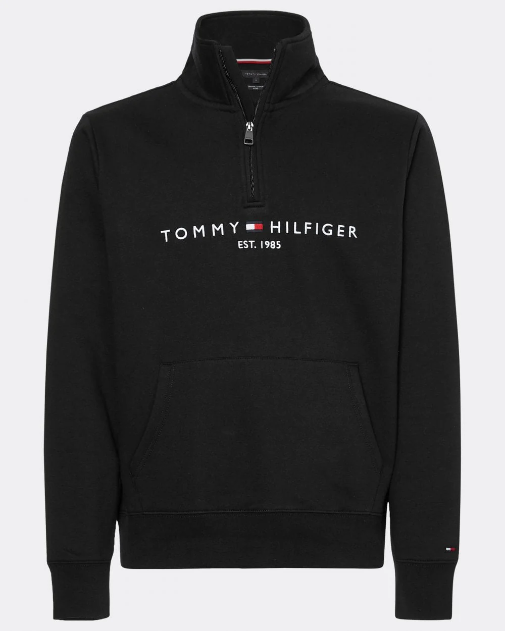 Tommy Hilfiger Tommy Logo Mockneck Mens Sweatshirt - Black - Image 5