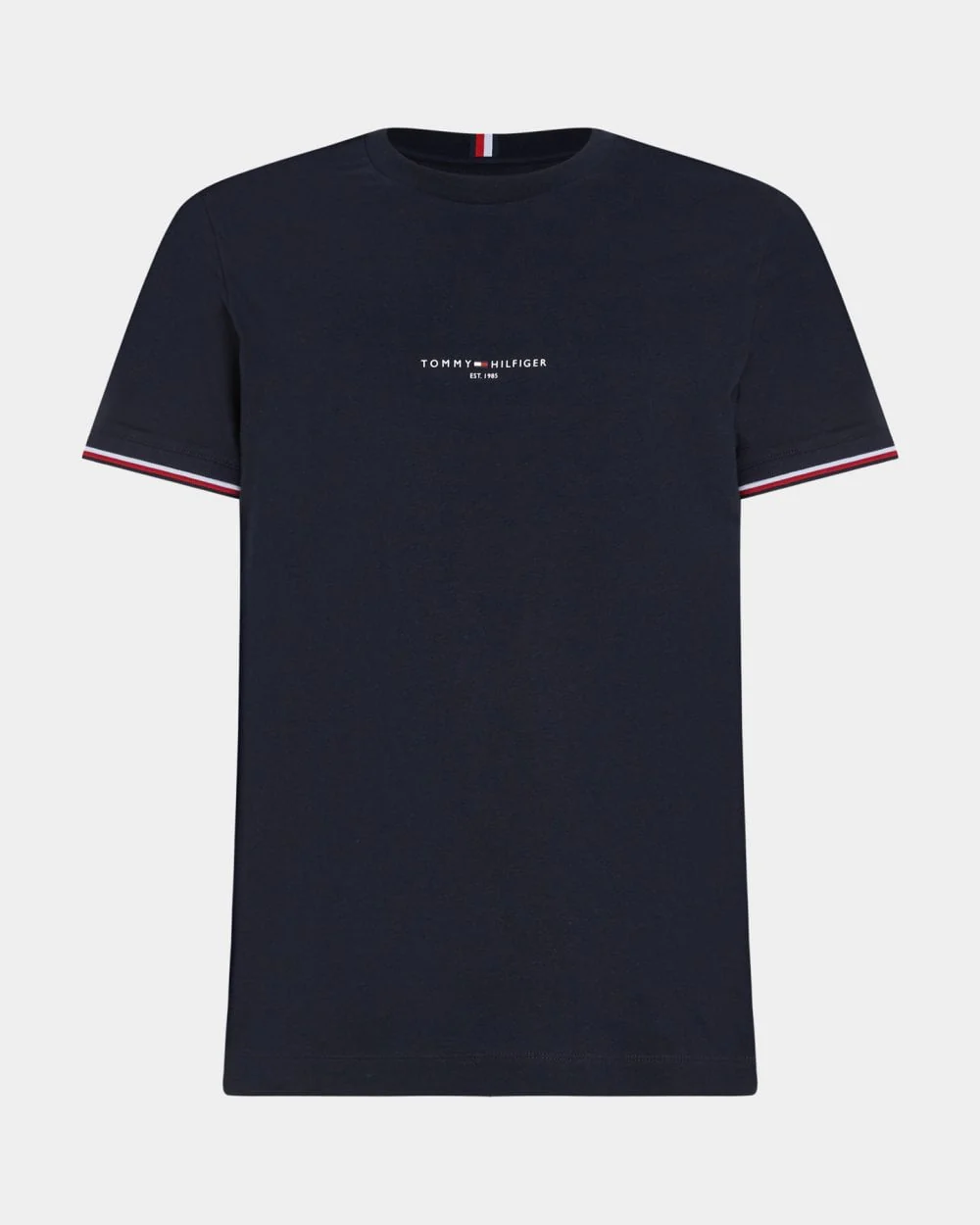 Tommy Hilfiger Tommy Logo Tipped Mens T-Shirt - Desert Sky - Image 5