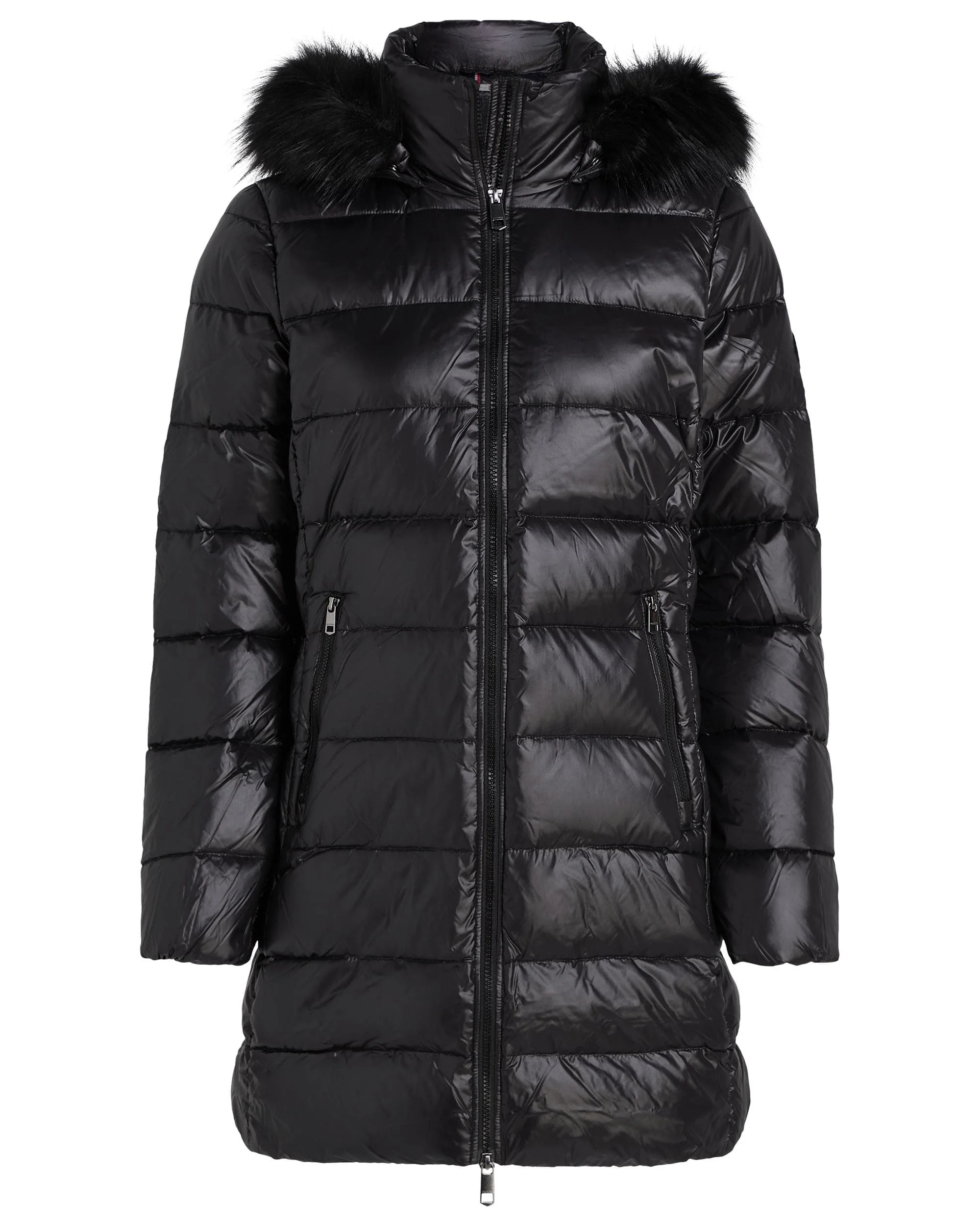 Tommy Hilfiger Tyra Gloss Long Down Faux Fur Womens Jacket - Image 5