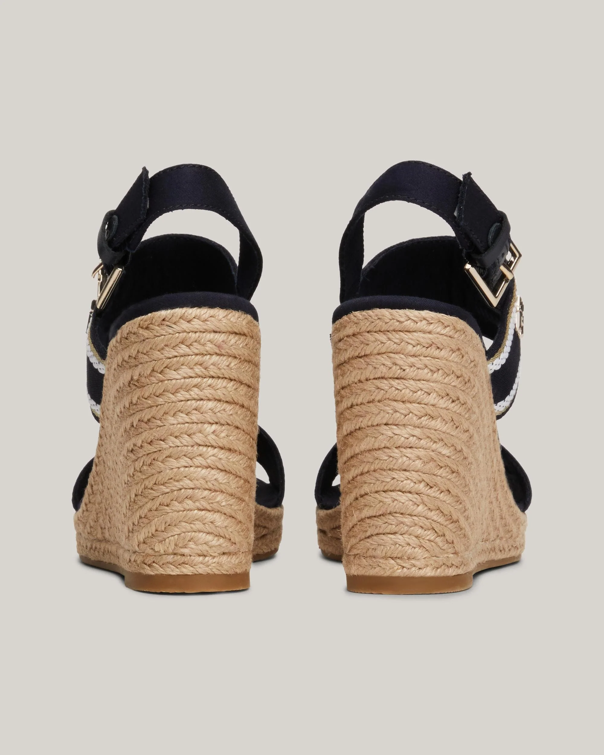 Tommy Hilfiger Webbing Womens High Wedge Espadrilles - Image 5