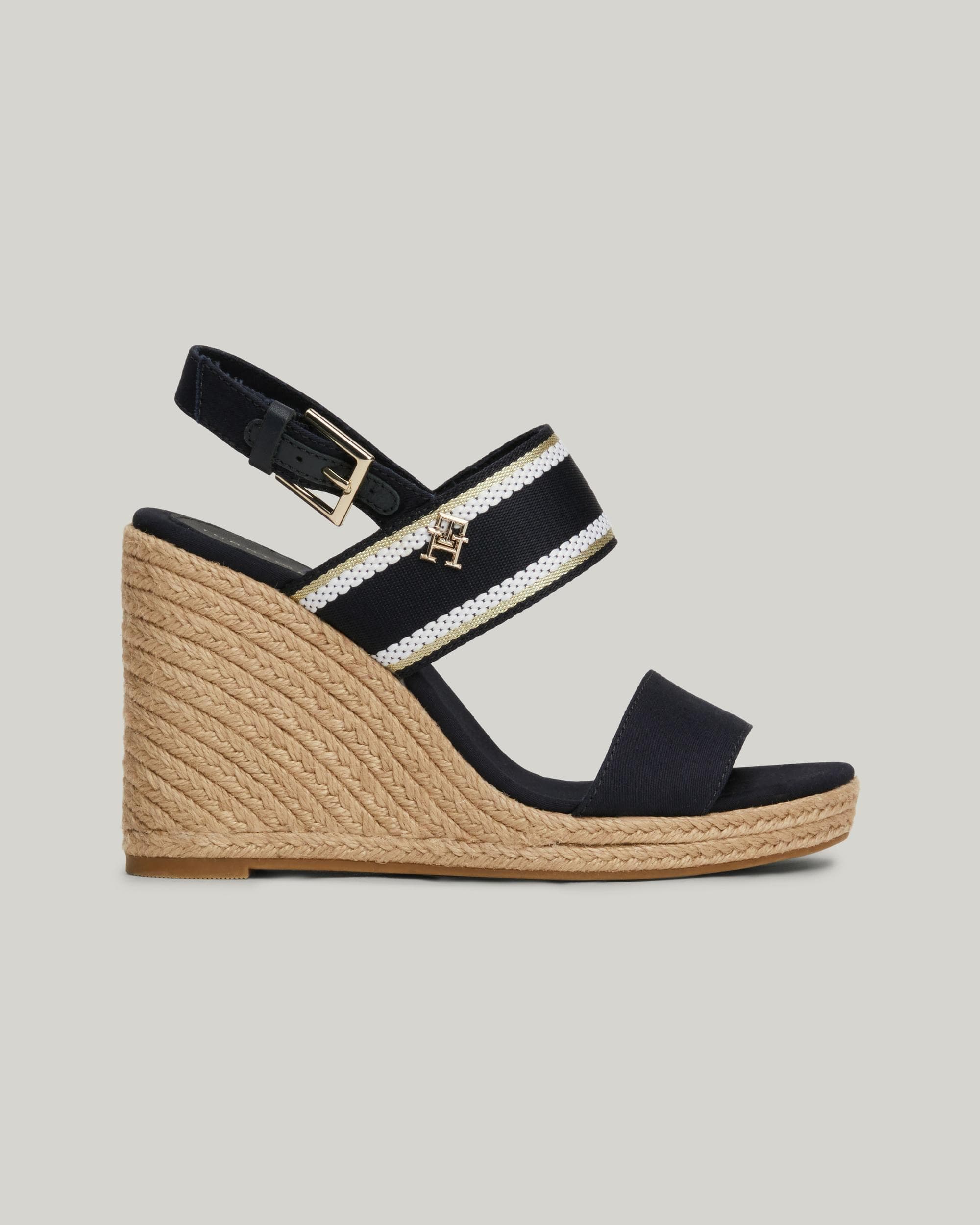 Tommy Hilfiger Webbing Womens High Wedge Espadrilles - Image 7