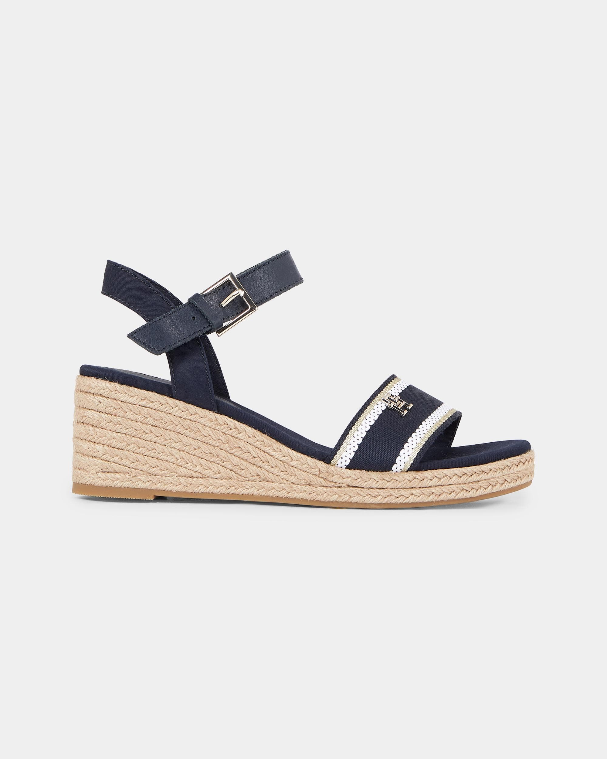 Tommy Hilfiger Webbing Womens Wedge Espadrilles - Image 3