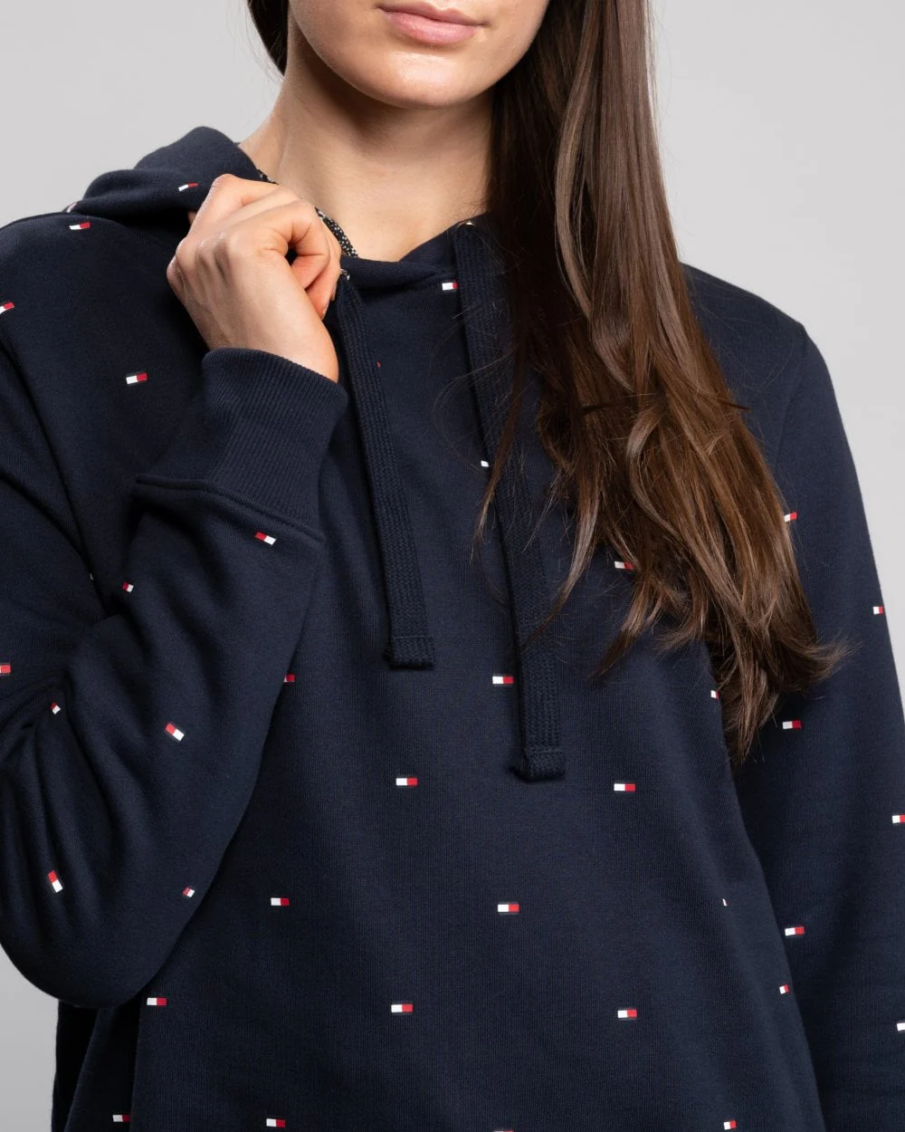 Tommy Hilfiger Womens Flag Print Hoodie - Image 2