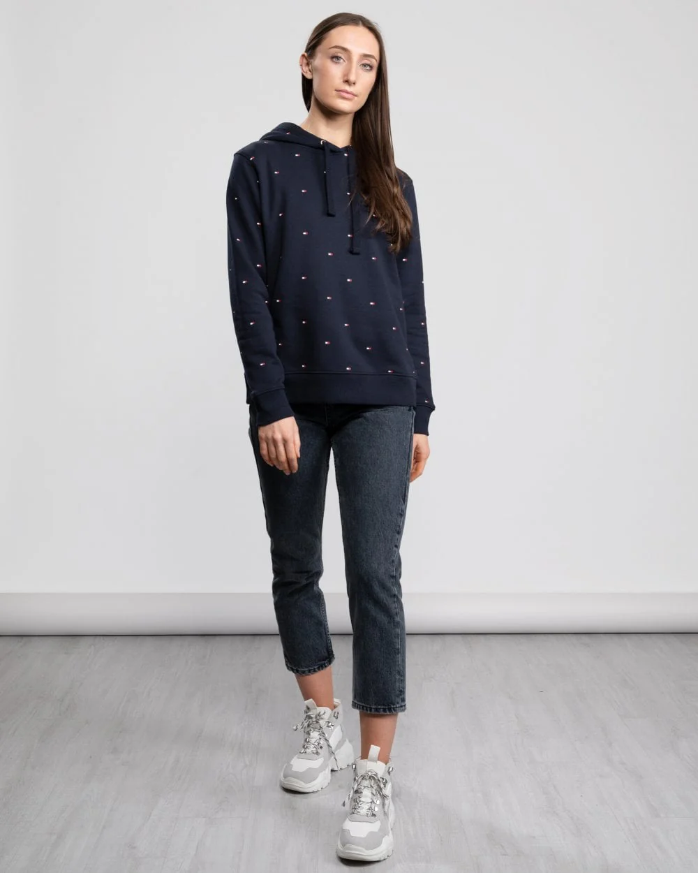 Tommy Hilfiger Womens Flag Print Hoodie - Image 4