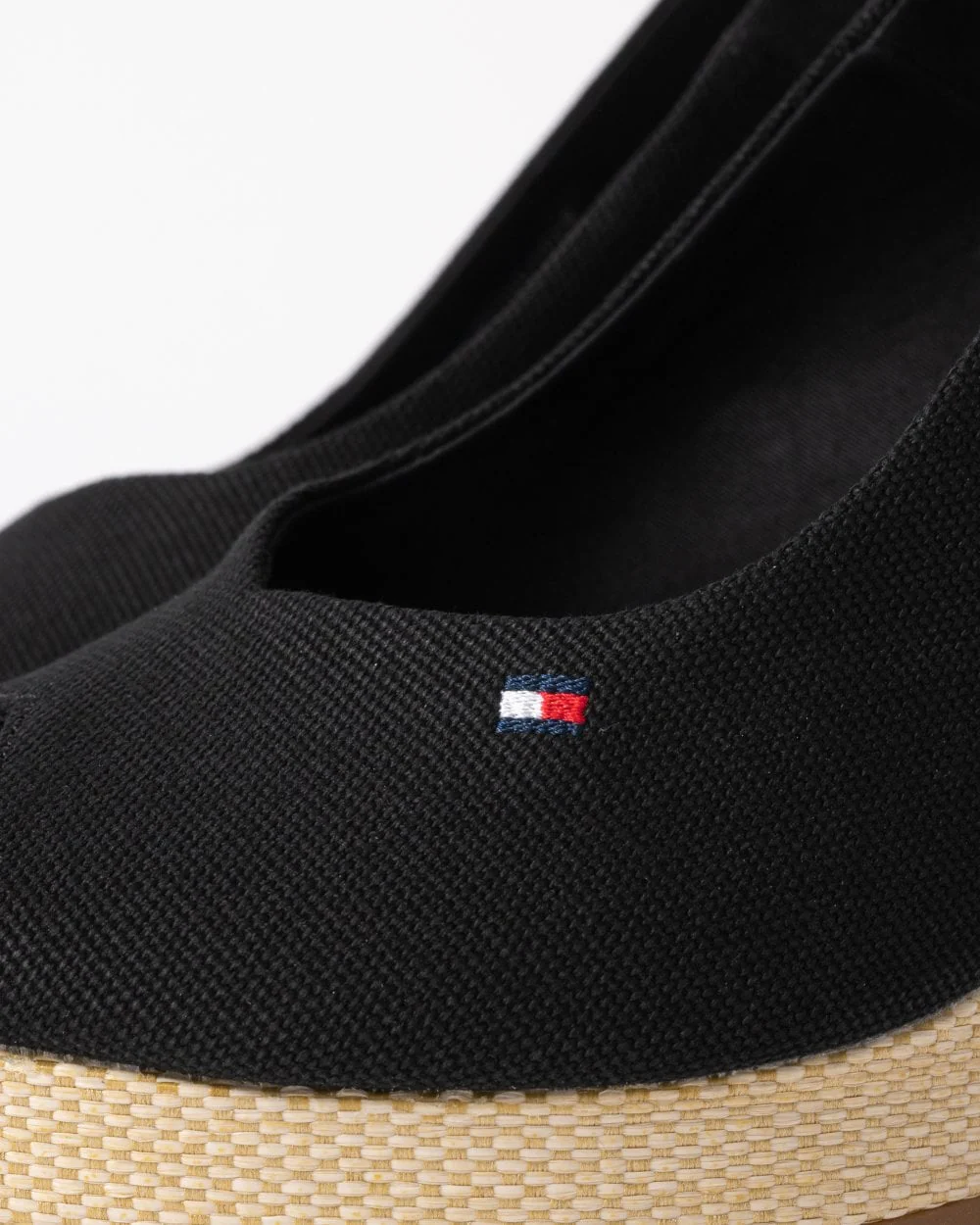 Tommy Hilfiger Womens Flag Slingback Wedge Espadrille - Black - Image 2