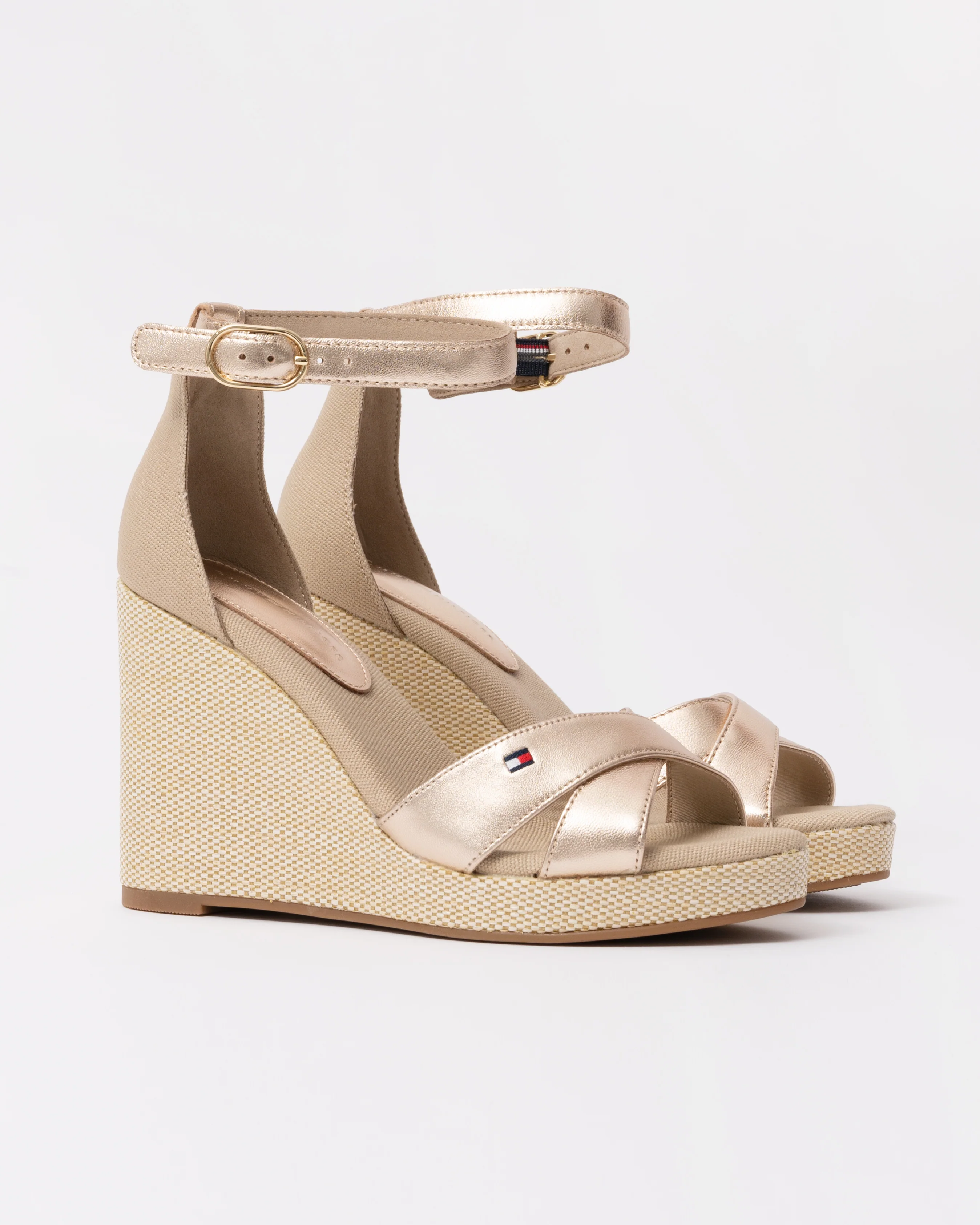 Tommy Hilfiger Womens Metallic Wedge Espadrille Sandals - Image 4