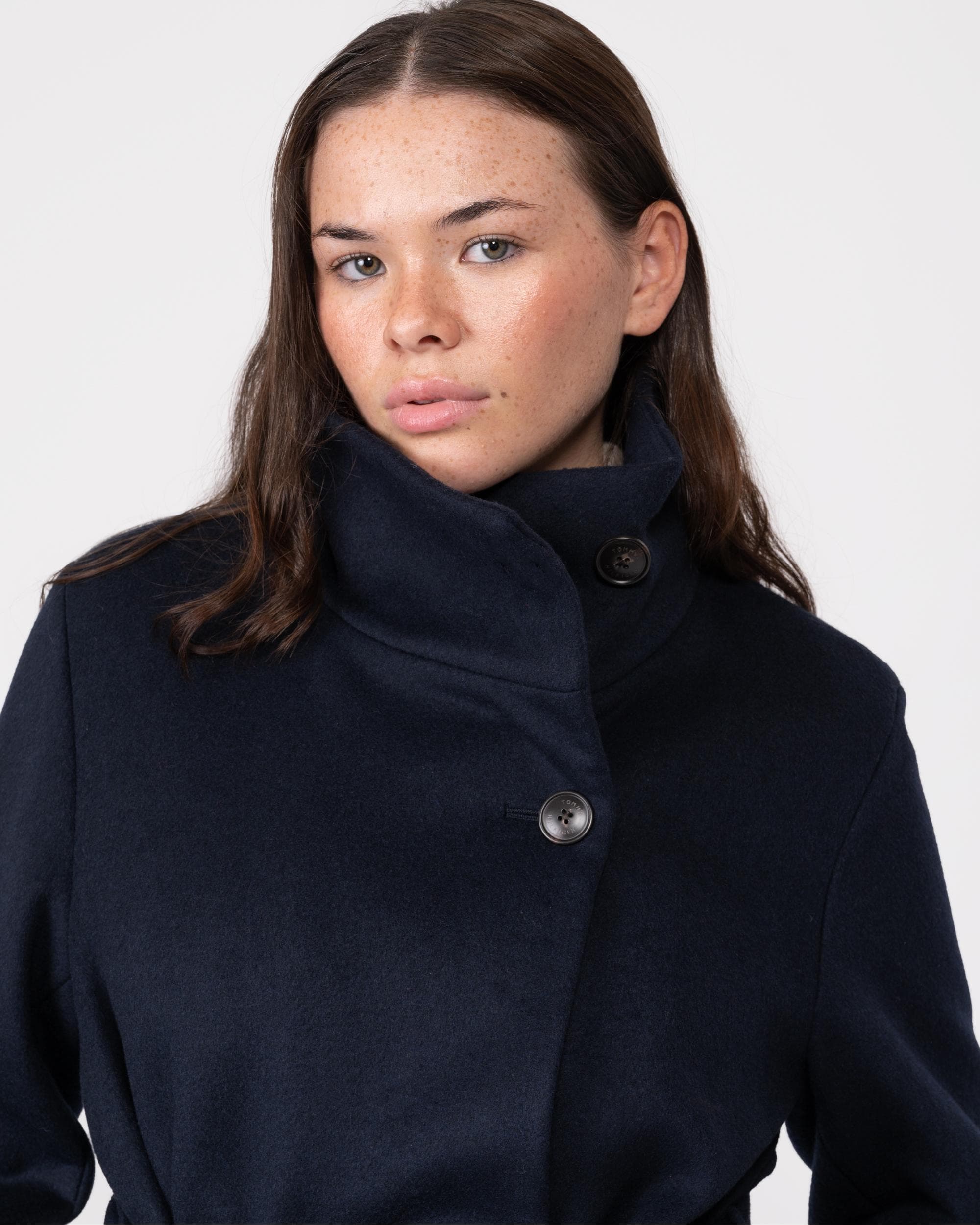 Tommy Hilfiger Wool Blend Womens Belted Funnel Jacket - Image 5