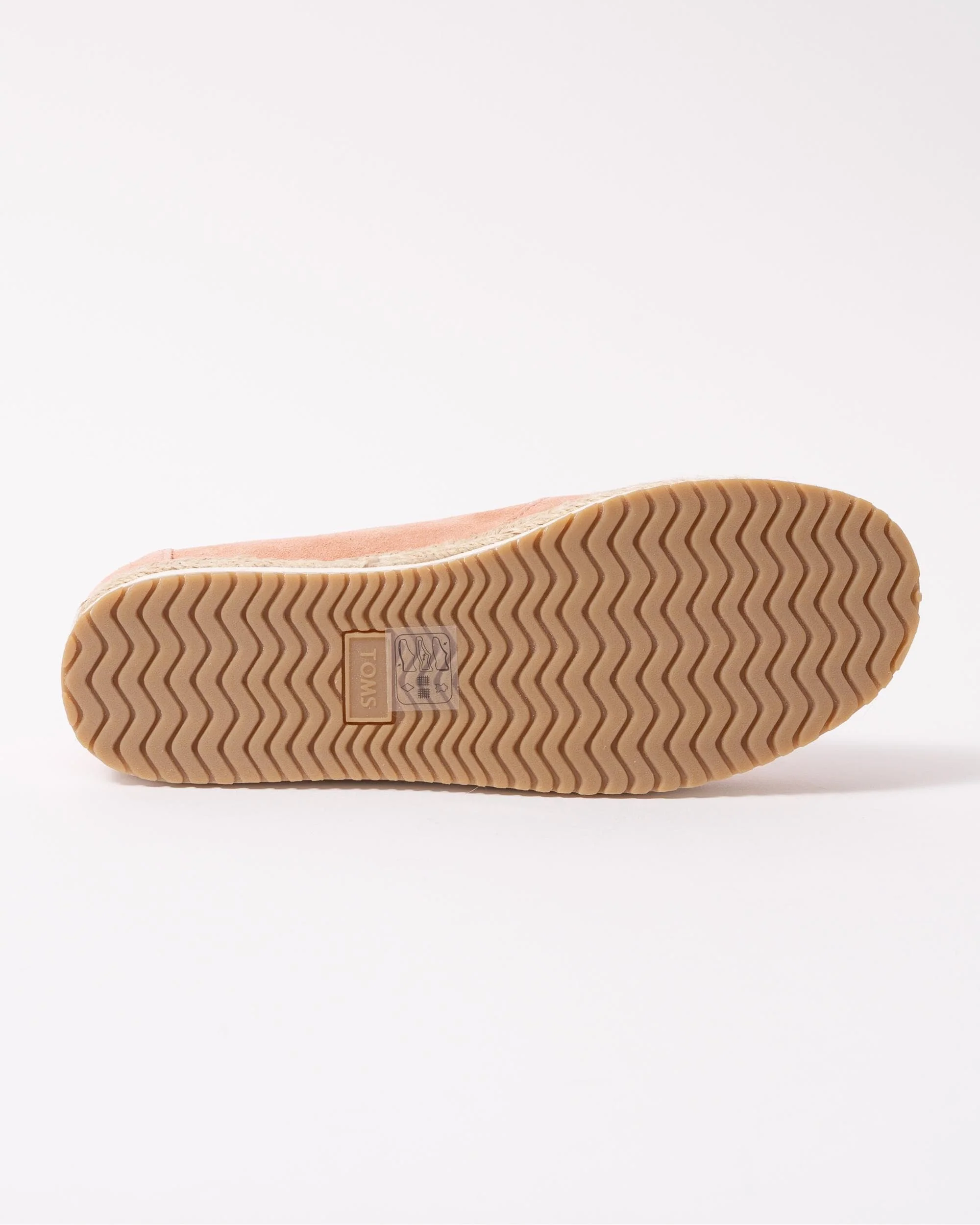 TOMS Coral Pink Suede Womens Palma Espadrille - Image 6