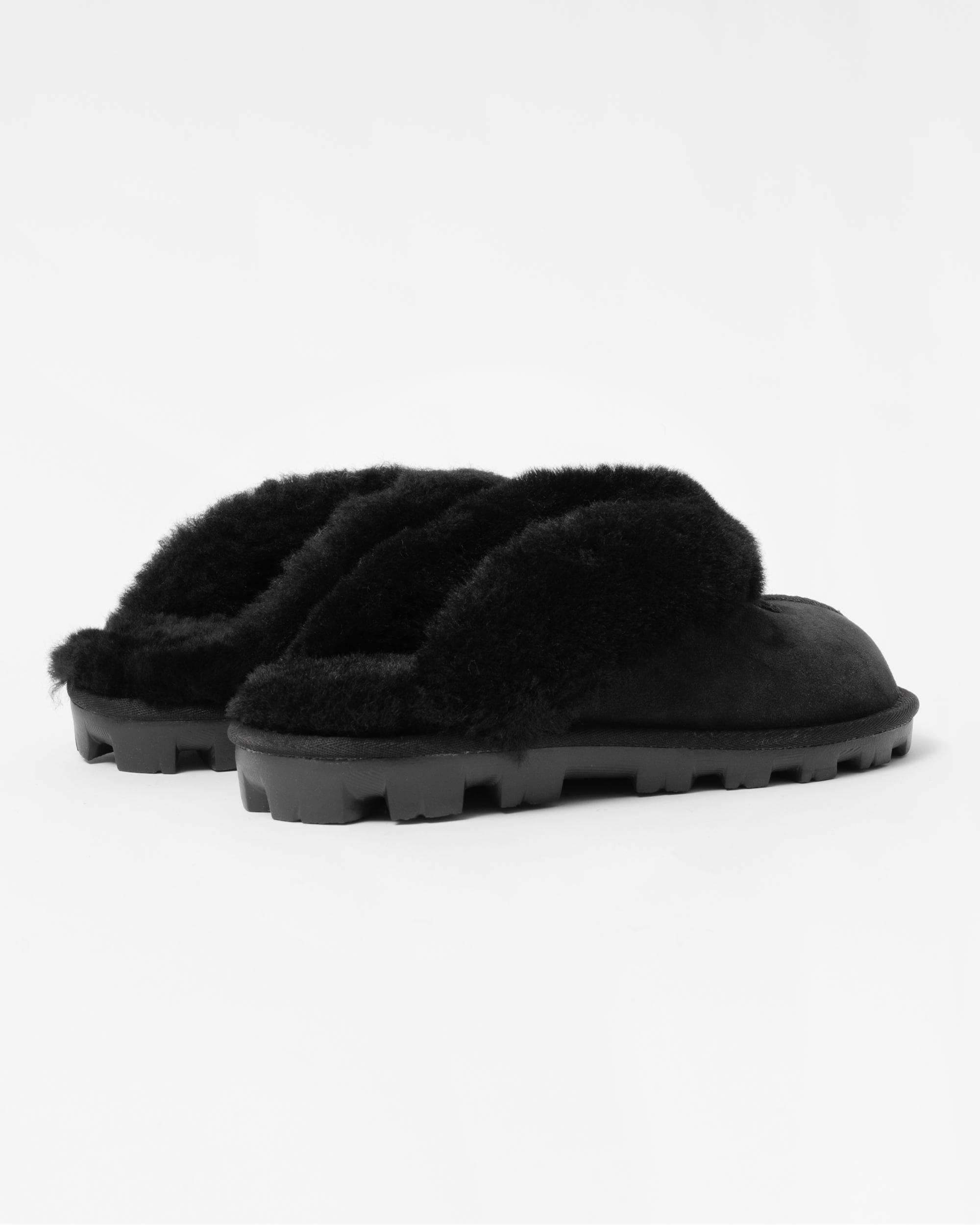 UGG Coquette Womens Sheepskin Mule Slippers - Black - Image 2
