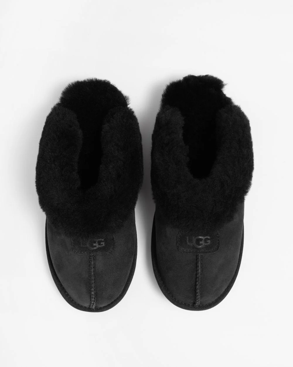 UGG Coquette Womens Sheepskin Mule Slippers - Black - Image 4