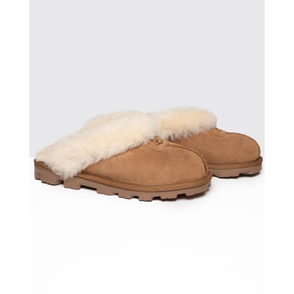 UGG Coquette Womens Sheepskin Mule Slippers - Chestnut - Image 4
