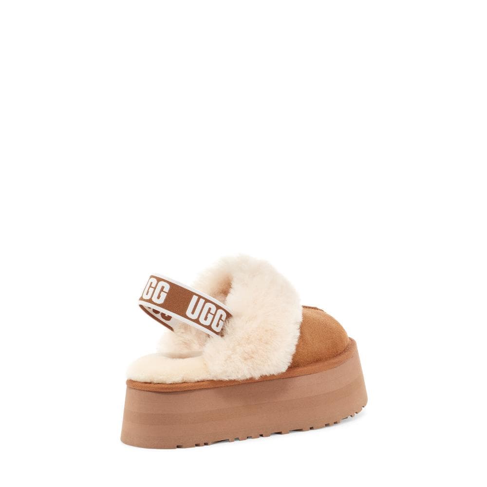 UGG Funkette Womens Platform Slippers - Chestnut - Image 5