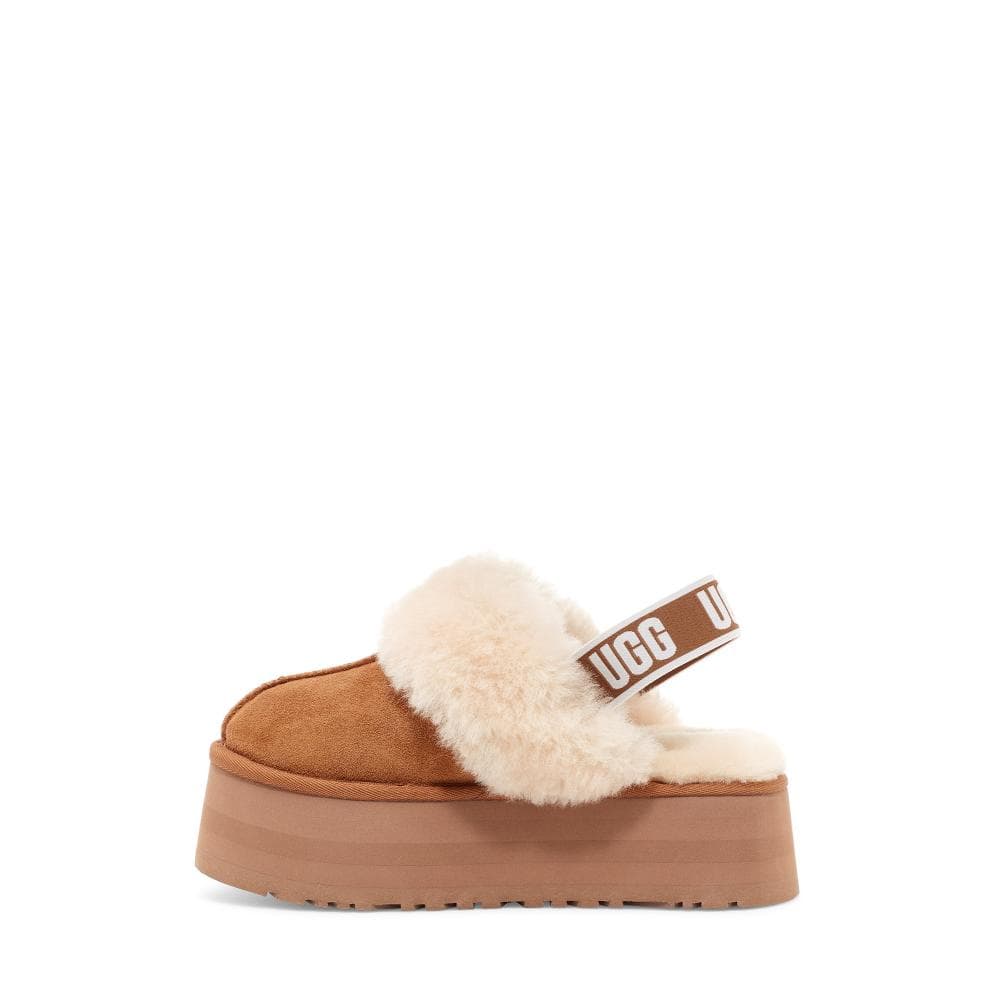 UGG Funkette Womens Platform Slippers - Chestnut - Image 6