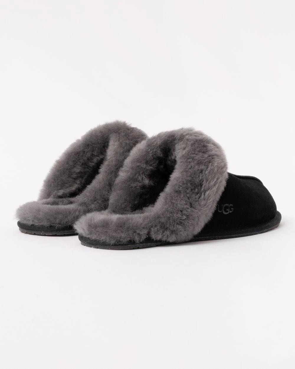 UGG Scuffette II Womens Slipper - Black/Grey - Image 3