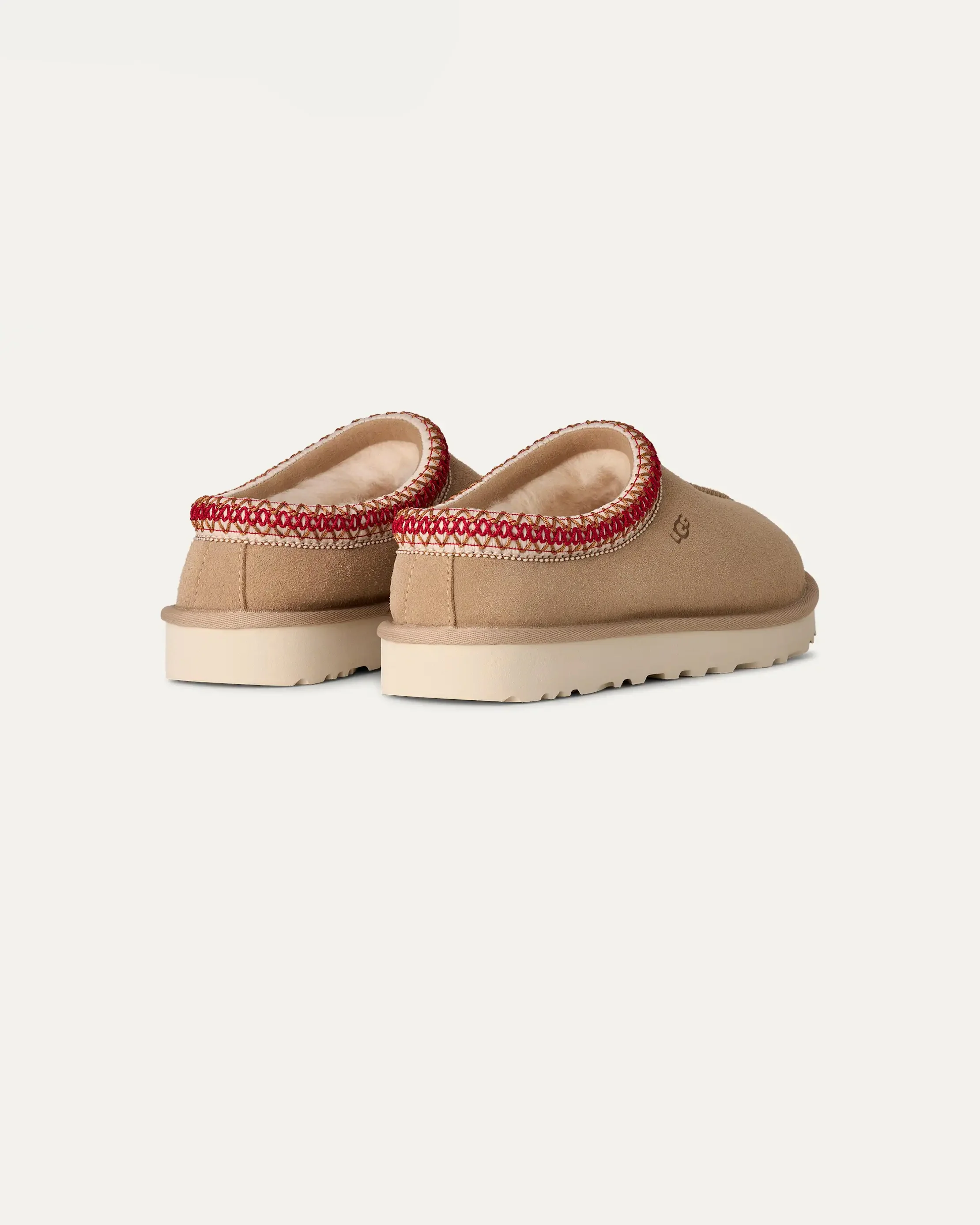 UGG Tasman II Womens Slippers - Sand/Dark Cherry - Image 4