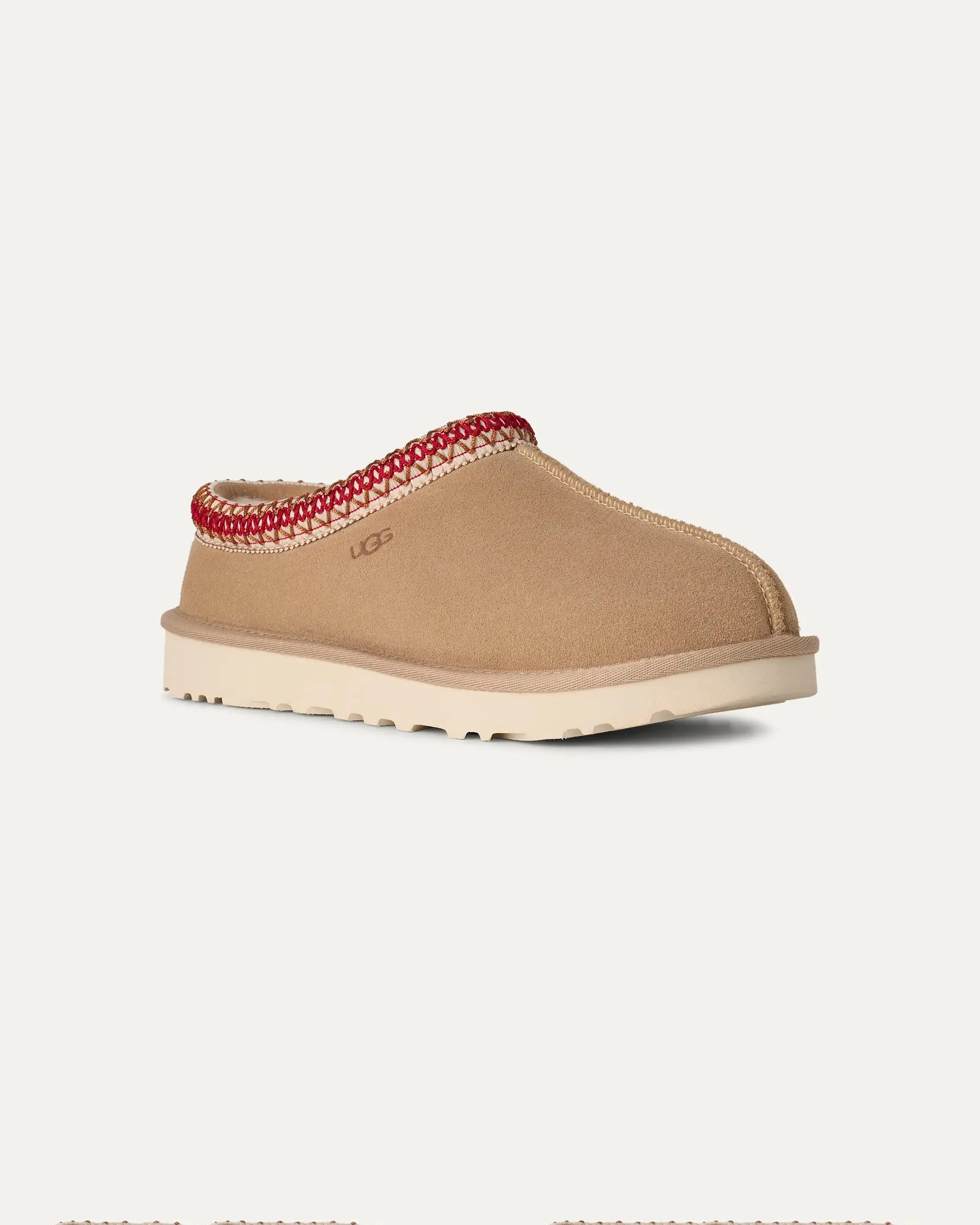 UGG Tasman II Womens Slippers - Sand/Dark Cherry - Image 6