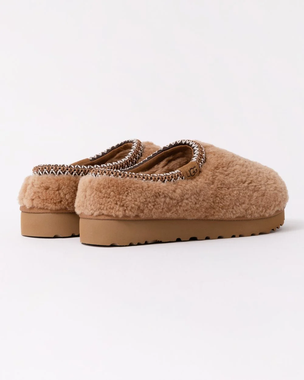 UGG Tasman Maxi Curly Womens Slippers - Chestnut - Image 2