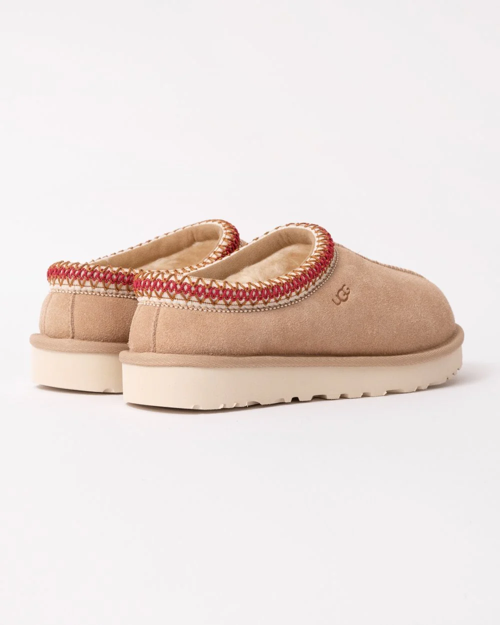 UGG Tasman Womens Slippers - Sand/Dark Cherry - Image 2