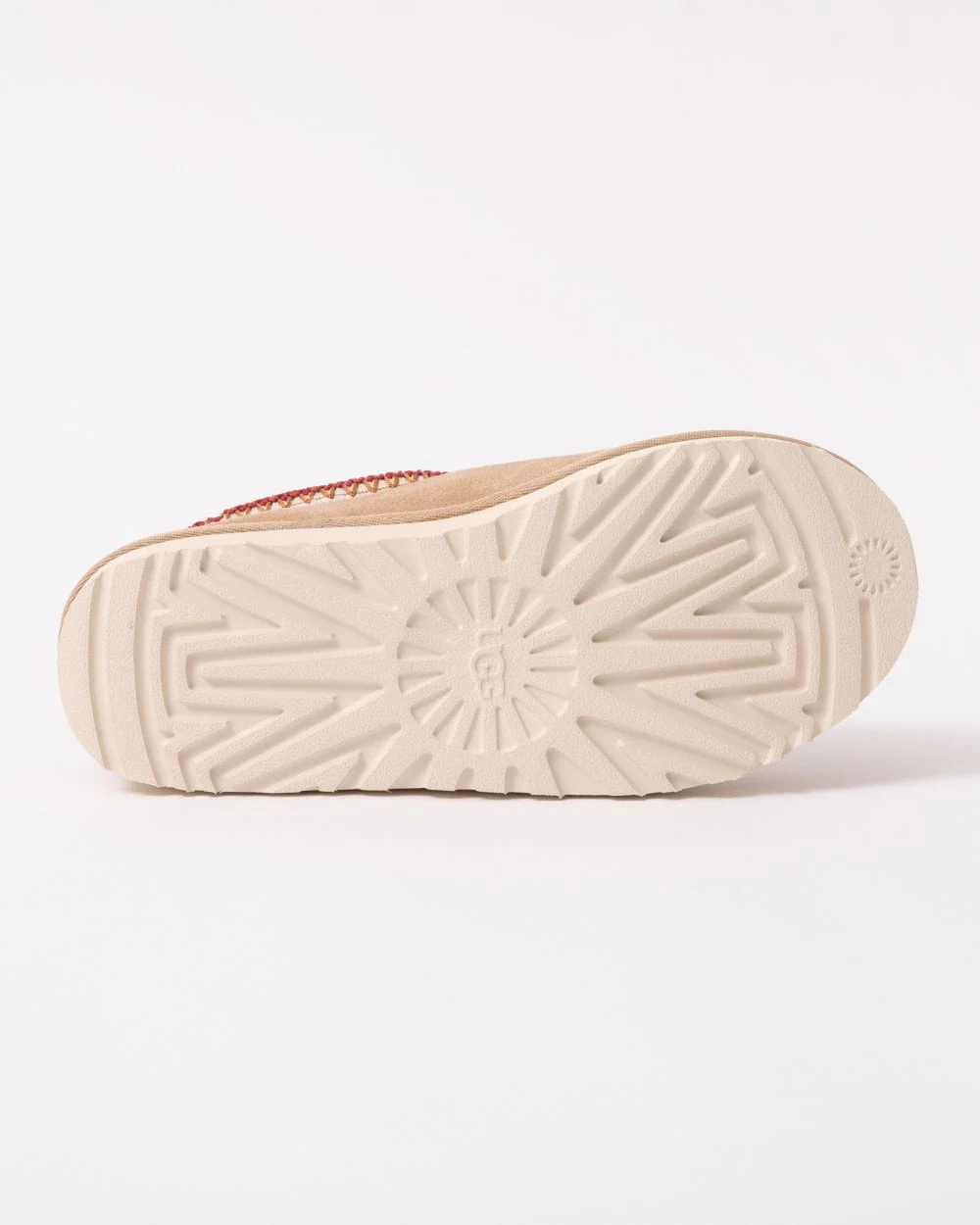 UGG Tasman Womens Slippers - Sand/Dark Cherry - Image 3
