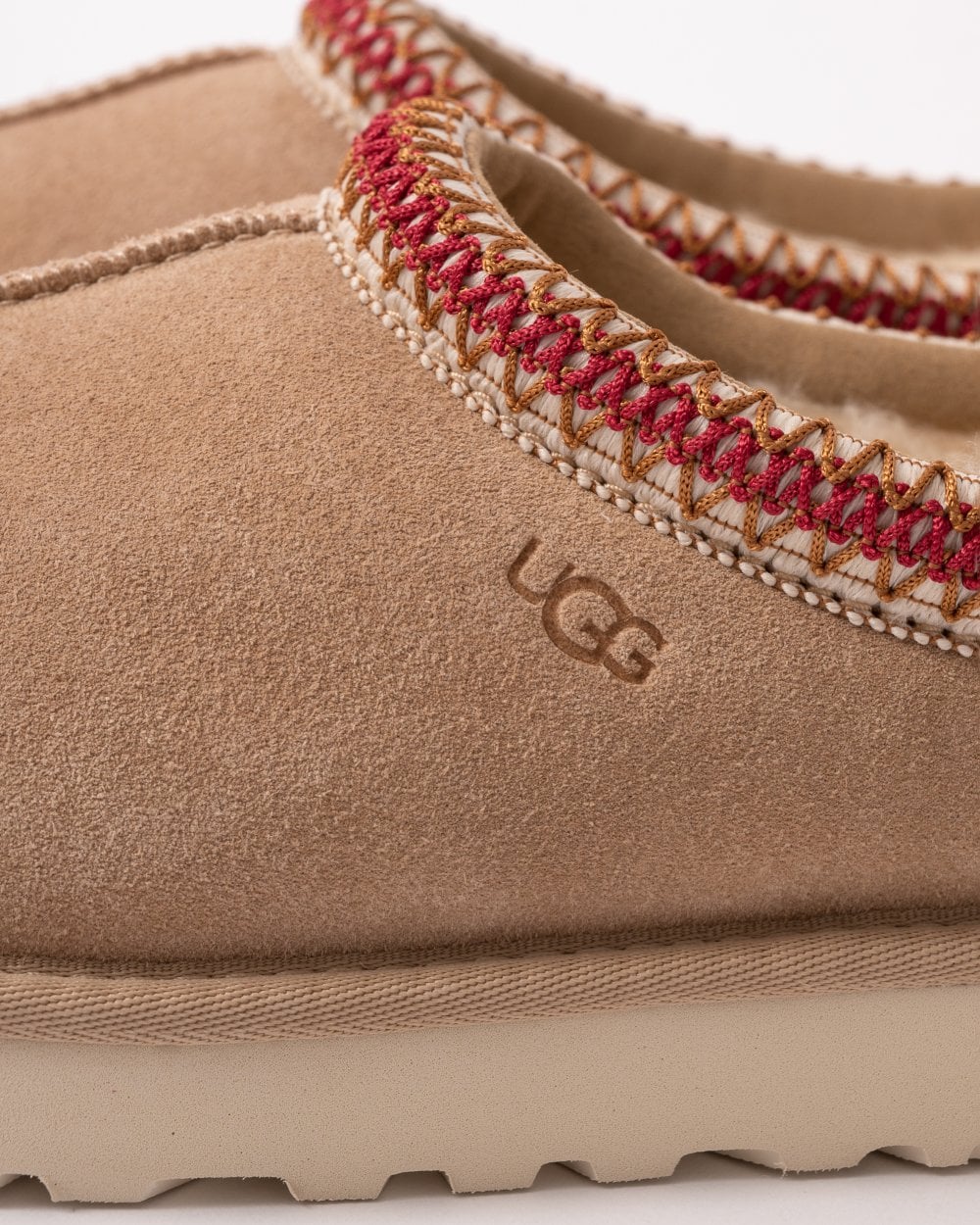 UGG Tasman Womens Slippers - Sand/Dark Cherry - Image 4