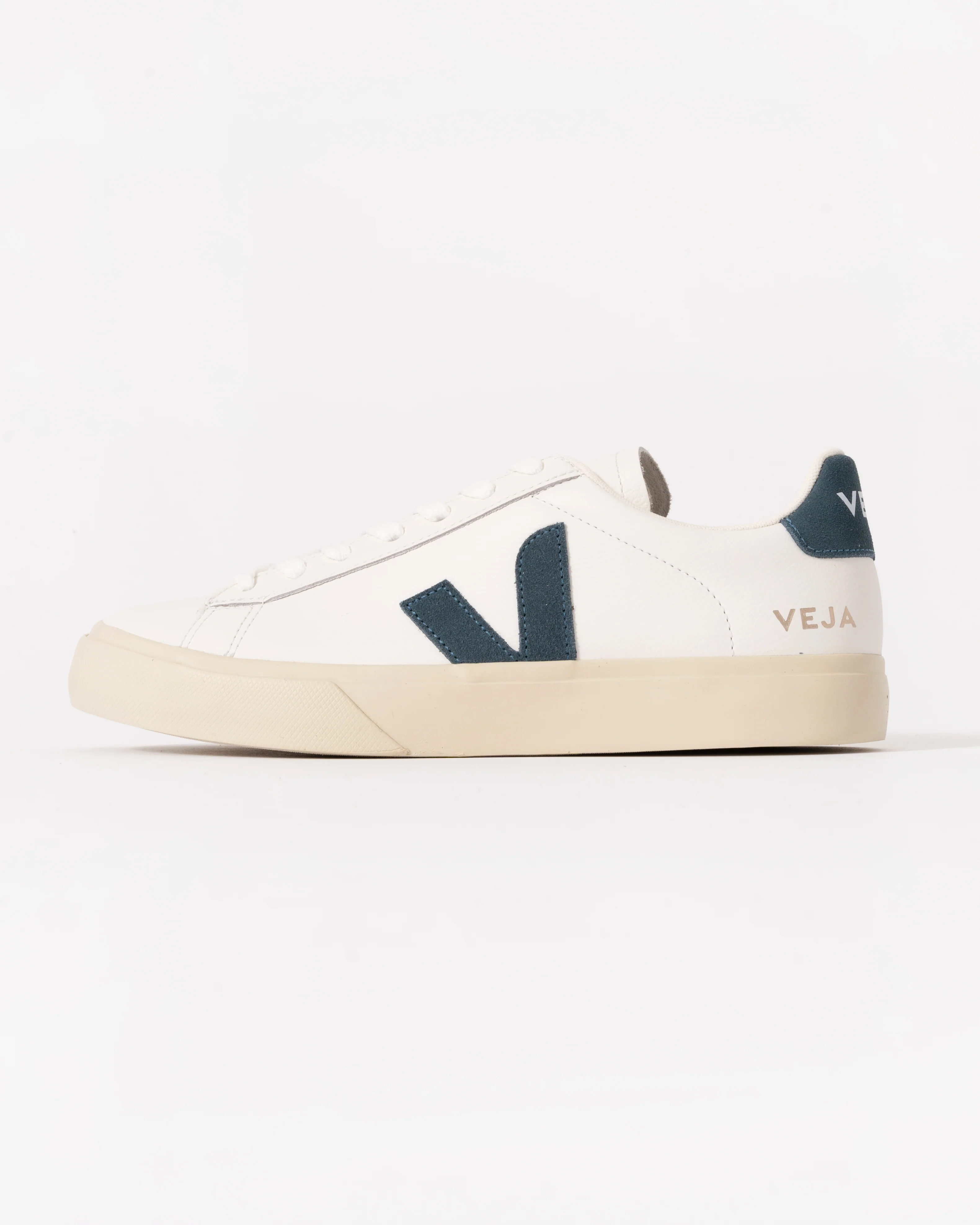 VEJA Campo Leather Womens Trainers - White/California - Image 2