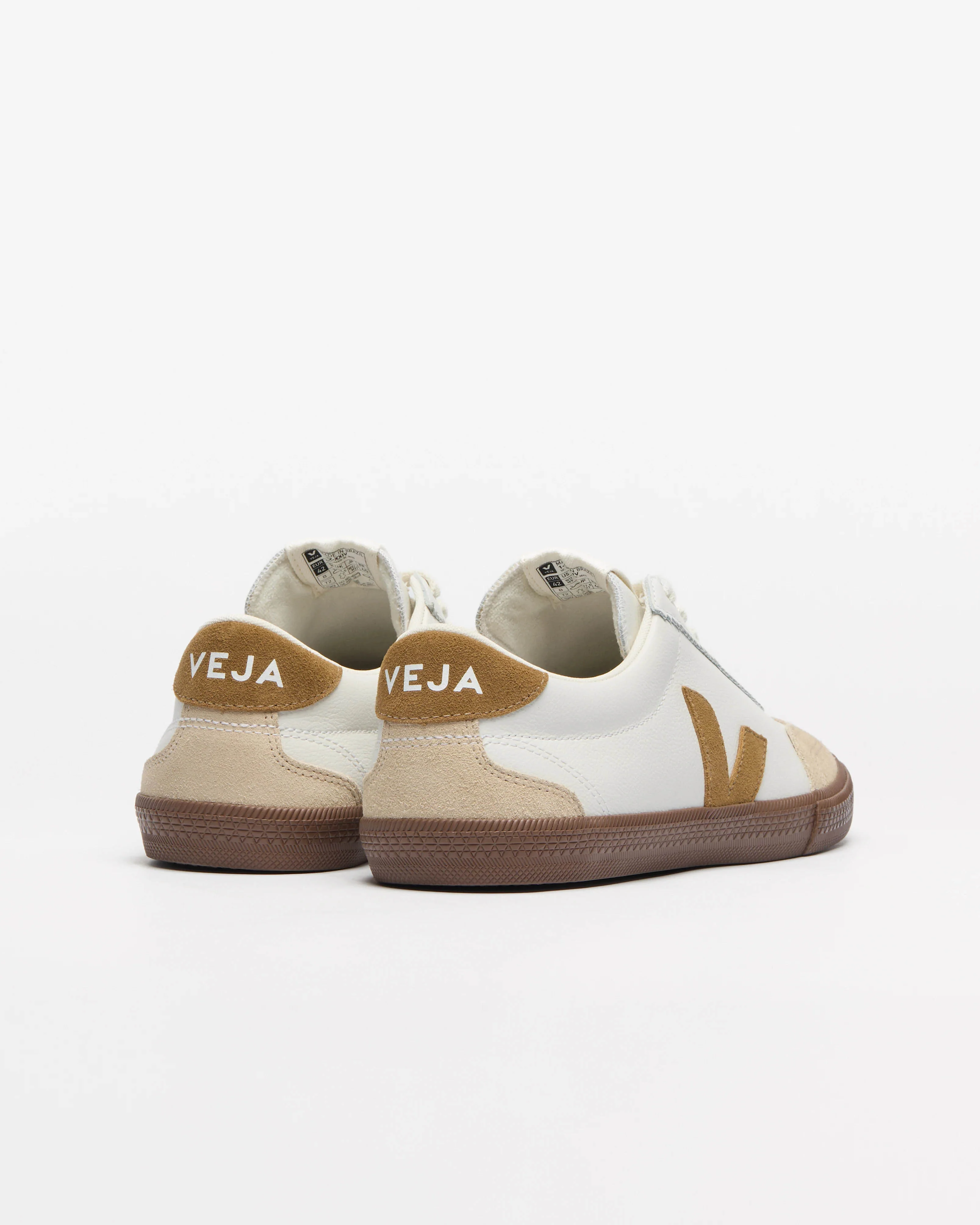 VEJA Volley Leather Womens Trainers - White/Tent/Bark - Image 2