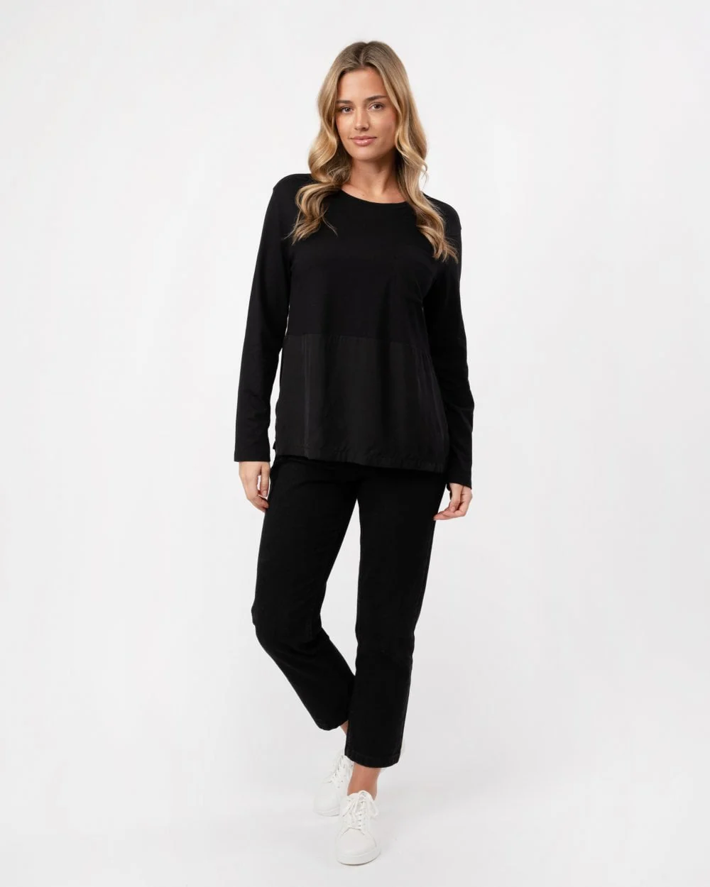 Woolrich Fluid Jersey Long Sleeve Womens Tee - Black - Image 3